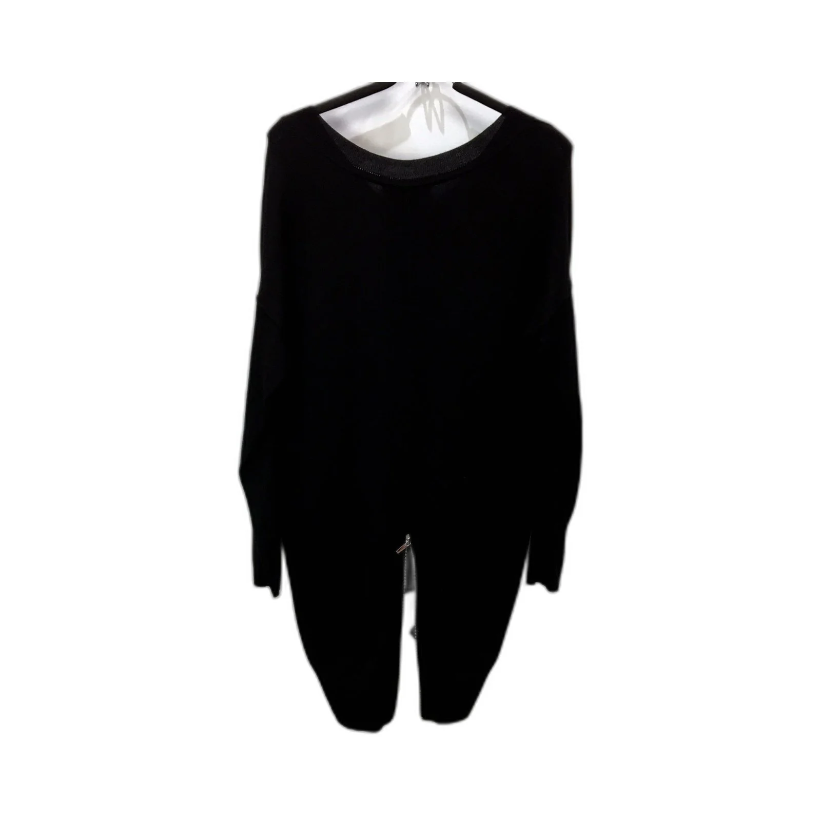 Karen Millen Womens Black Sweater with Tail Size 3 - Image 2
