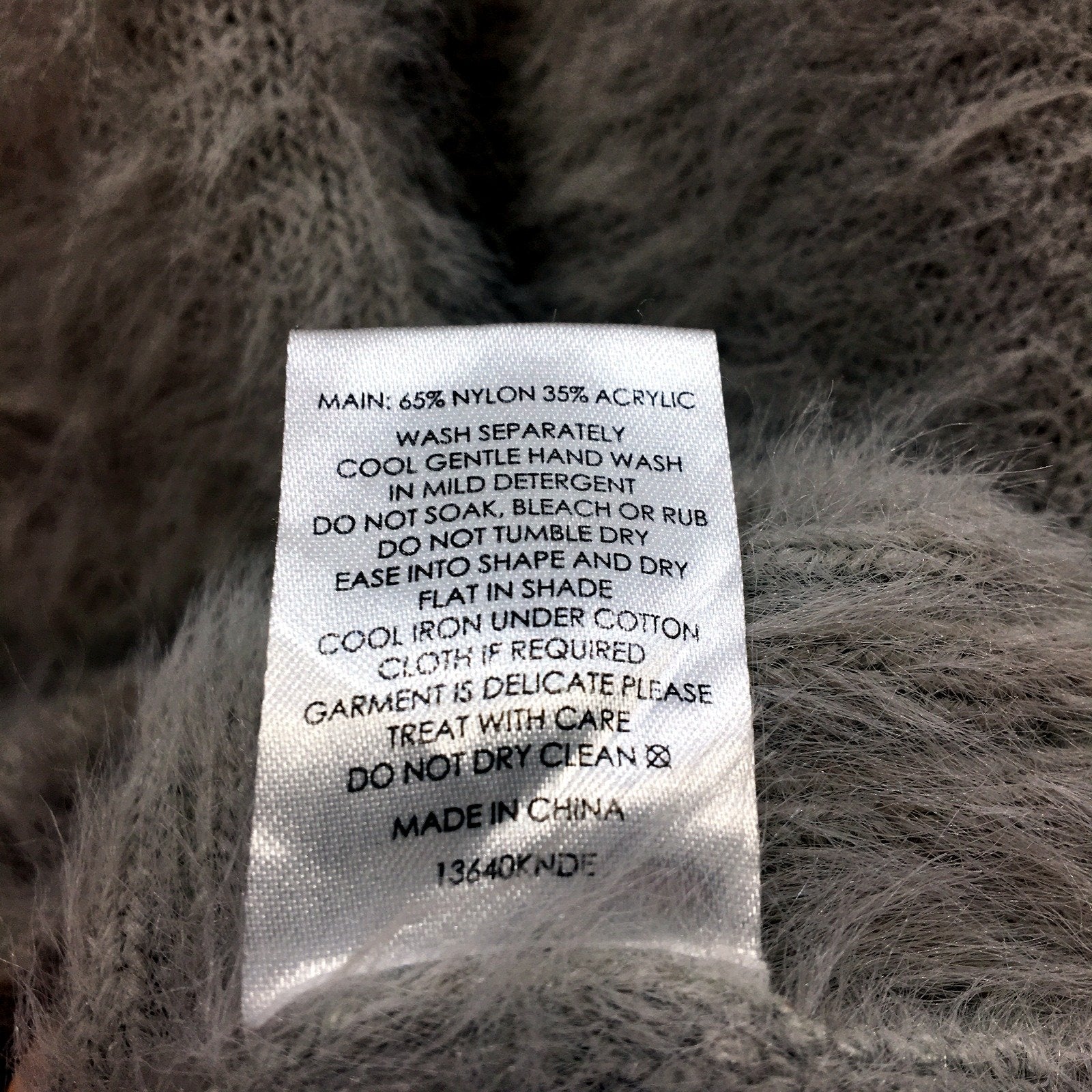 Decjuba Womens Fuzzy Acrylic Pullover Sweater in Grey, Soft Cozy Knit Jumper - Image 4