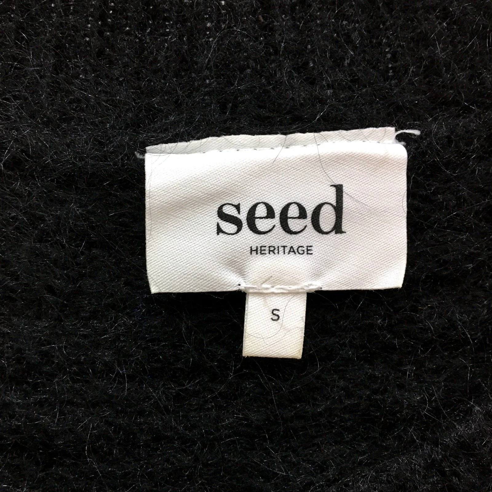 Seed Heritage Womens Ribbed Striped Pullover Sweater in Black, Size S - Image 4