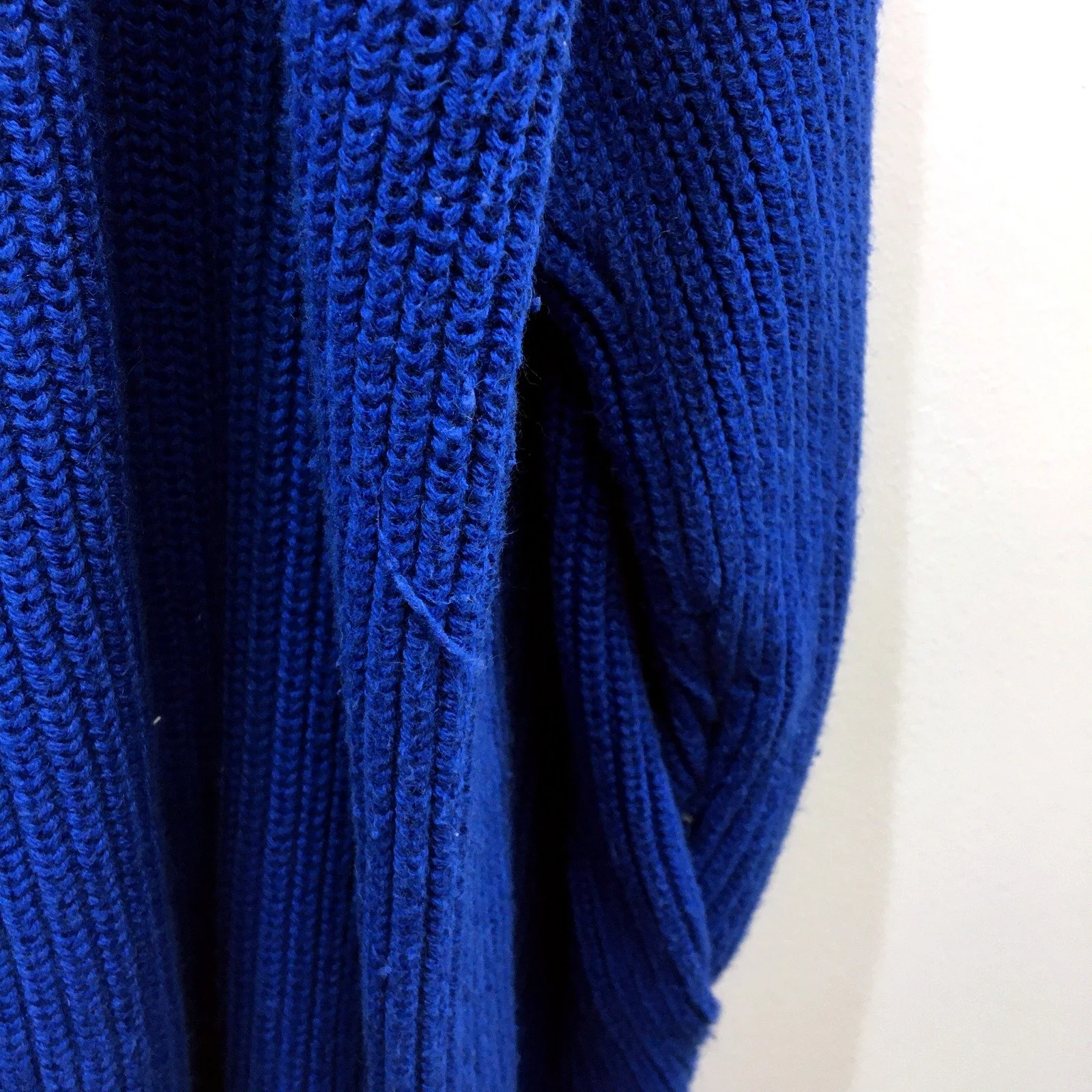 Wayne Cooper Womens Blue Knit Pullover Sweater with Zipper detial, Size L - Image 3