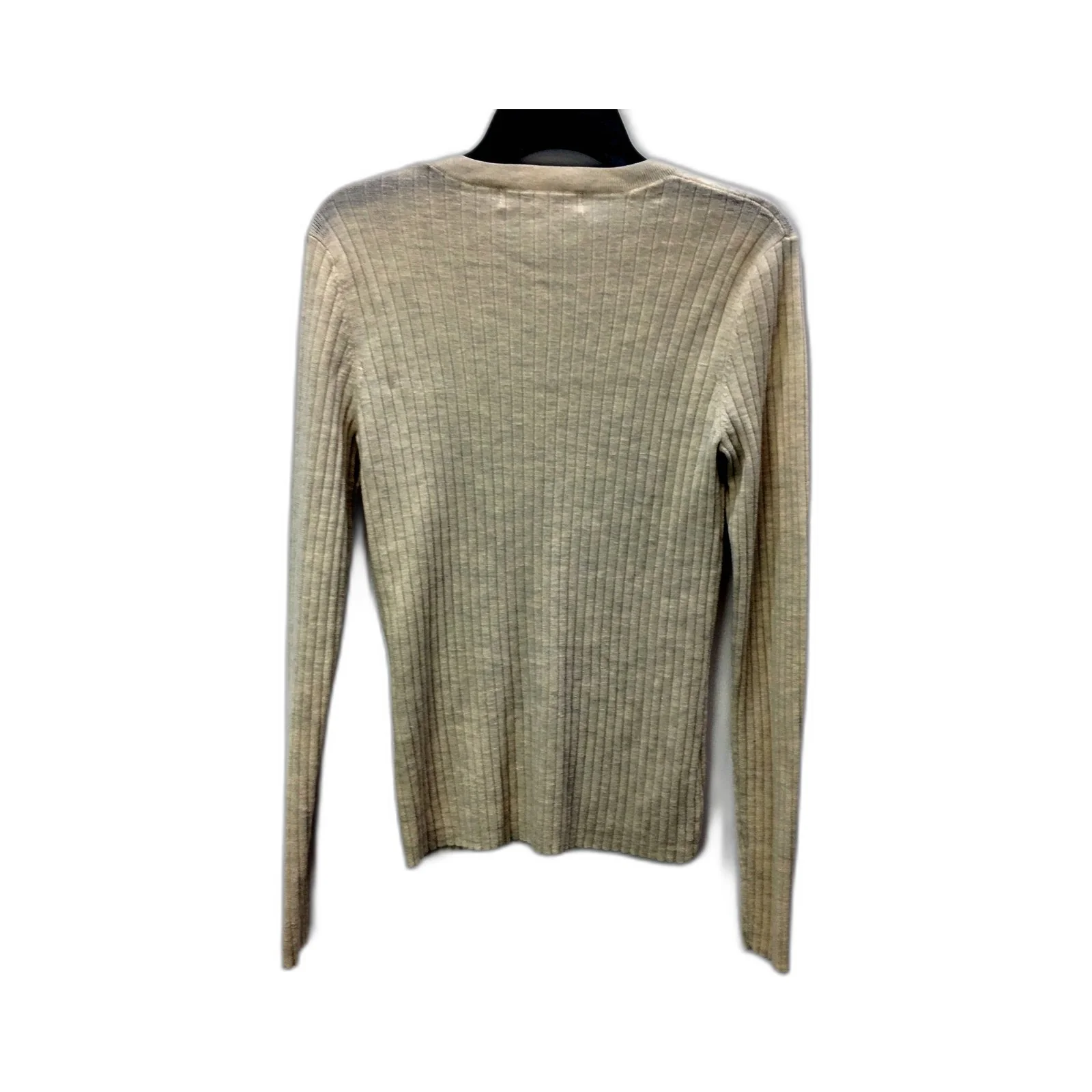Assembly Label Womens Ribbed Knit Sweater in Cream for Size 6 - Image 2