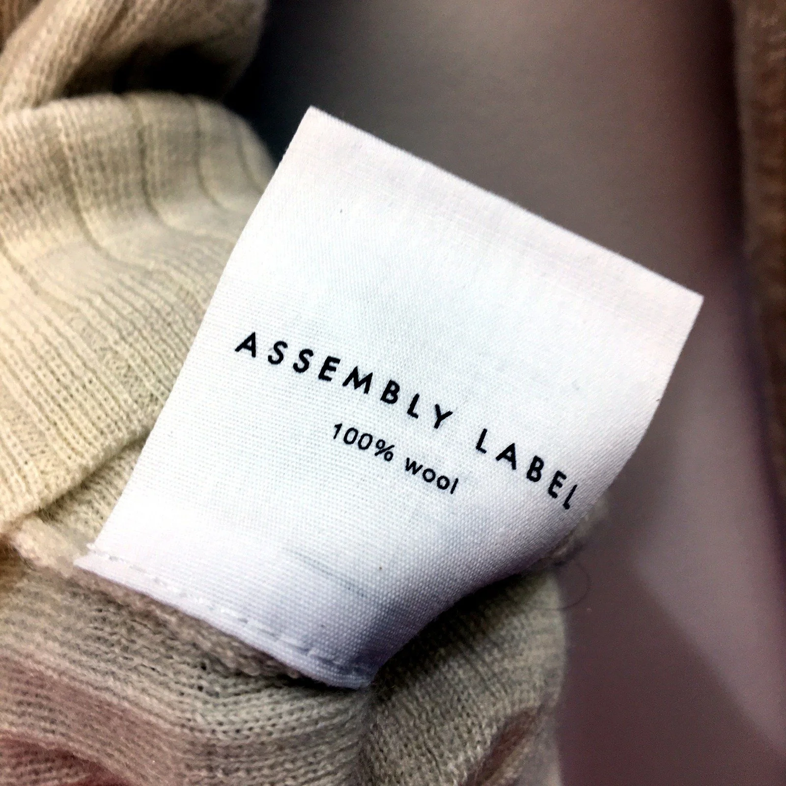 Assembly Label Womens Ribbed Knit Sweater in Cream for Size 6 - Image 4