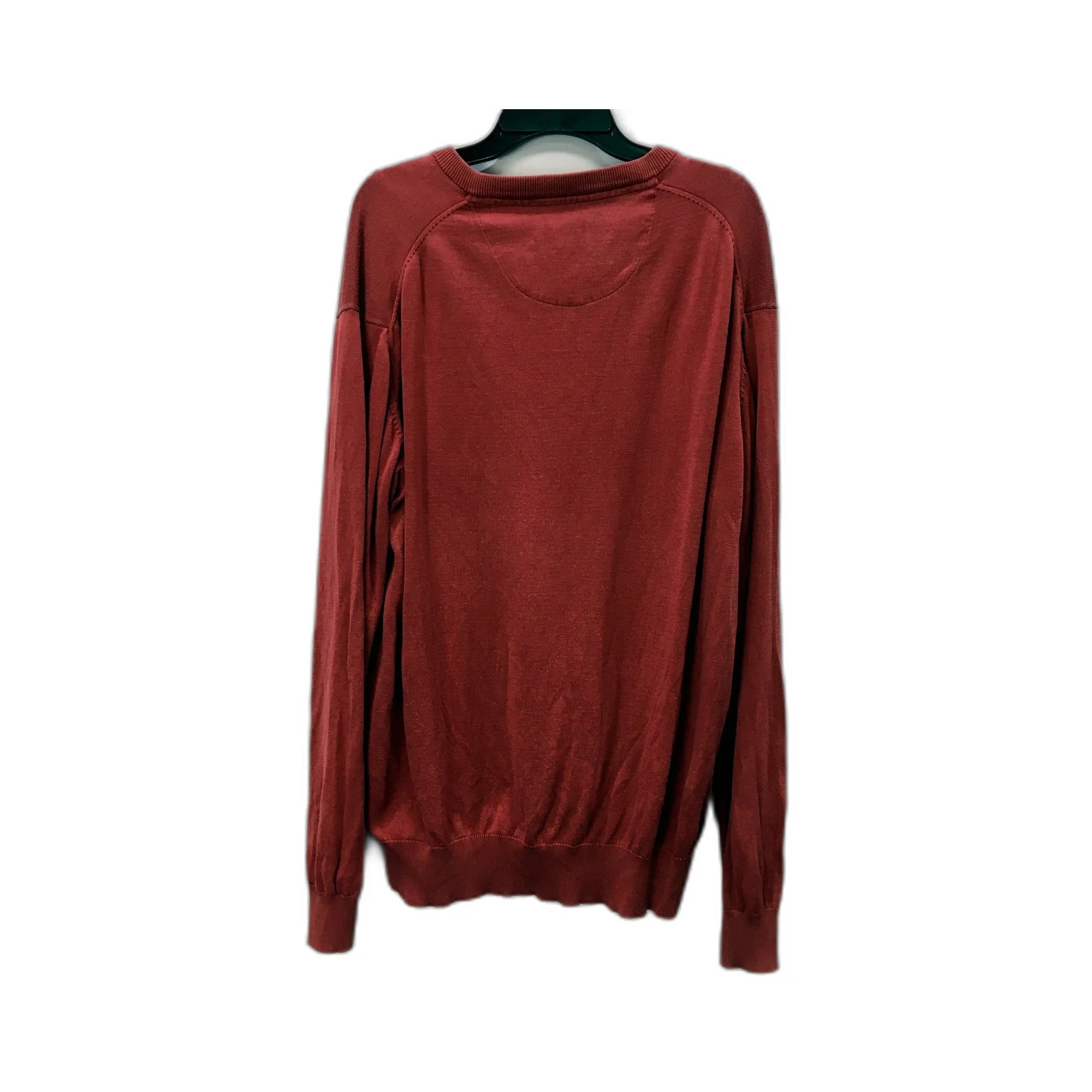 Gazman Mens Pima Cotton V-Neck Pullover Sweatshirt in Pink, Size L - Image 2