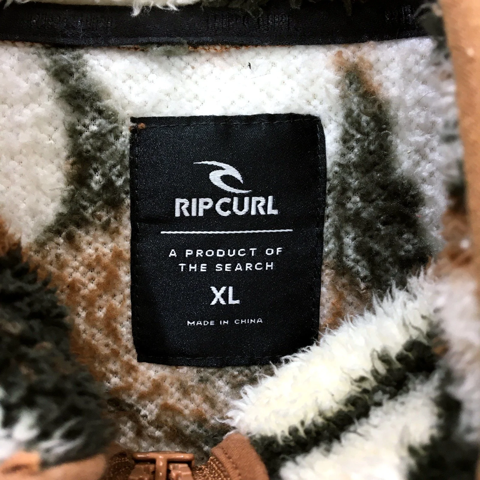 Rip Curl Unisex Pullover Teddy Fleece Sweatshirt Multi Color Size XL - Image 5