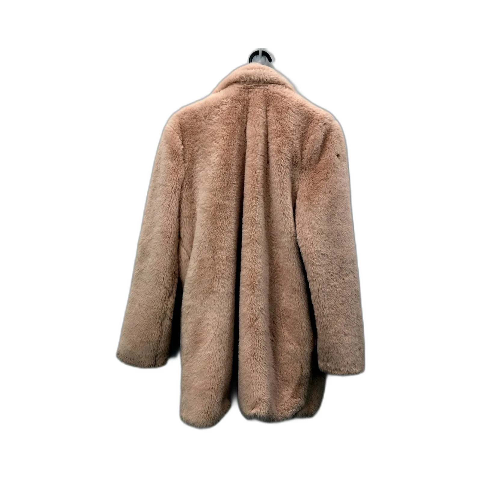 Dotti Womens Long Faux Fur Coat Cozy Stylish Winter Outerwear Pink Size 8 - Image 2