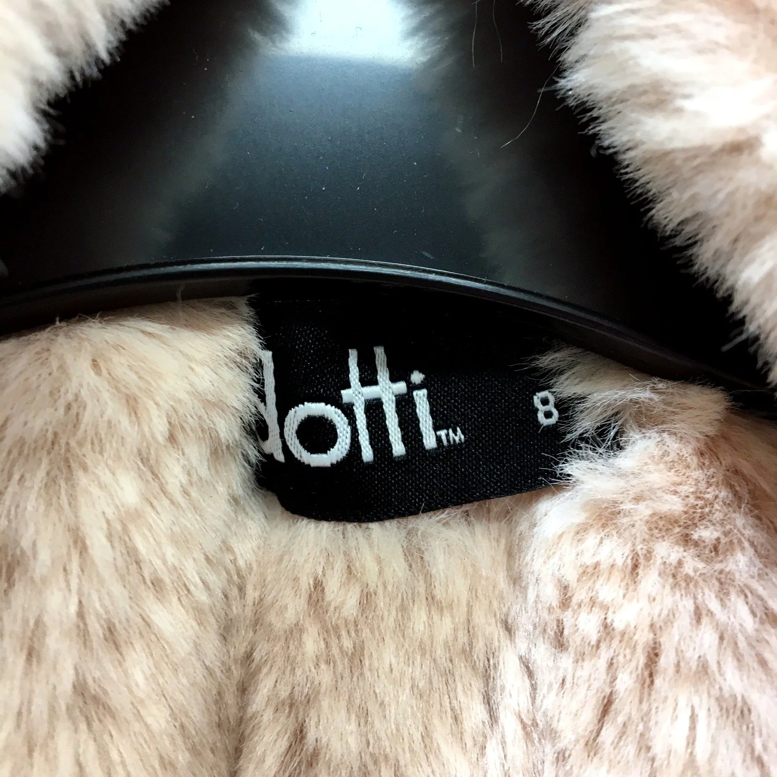 Dotti Womens Long Faux Fur Coat Cozy Stylish Winter Outerwear Pink Size 8 - Image 4