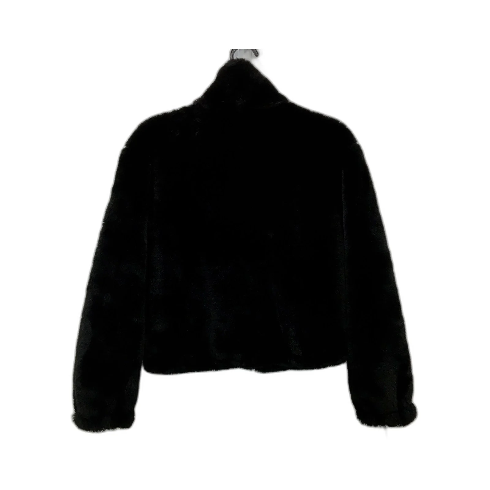 Pavement Womens Cropped Faux Fur Jacket in Black - Size 14 - Image 2