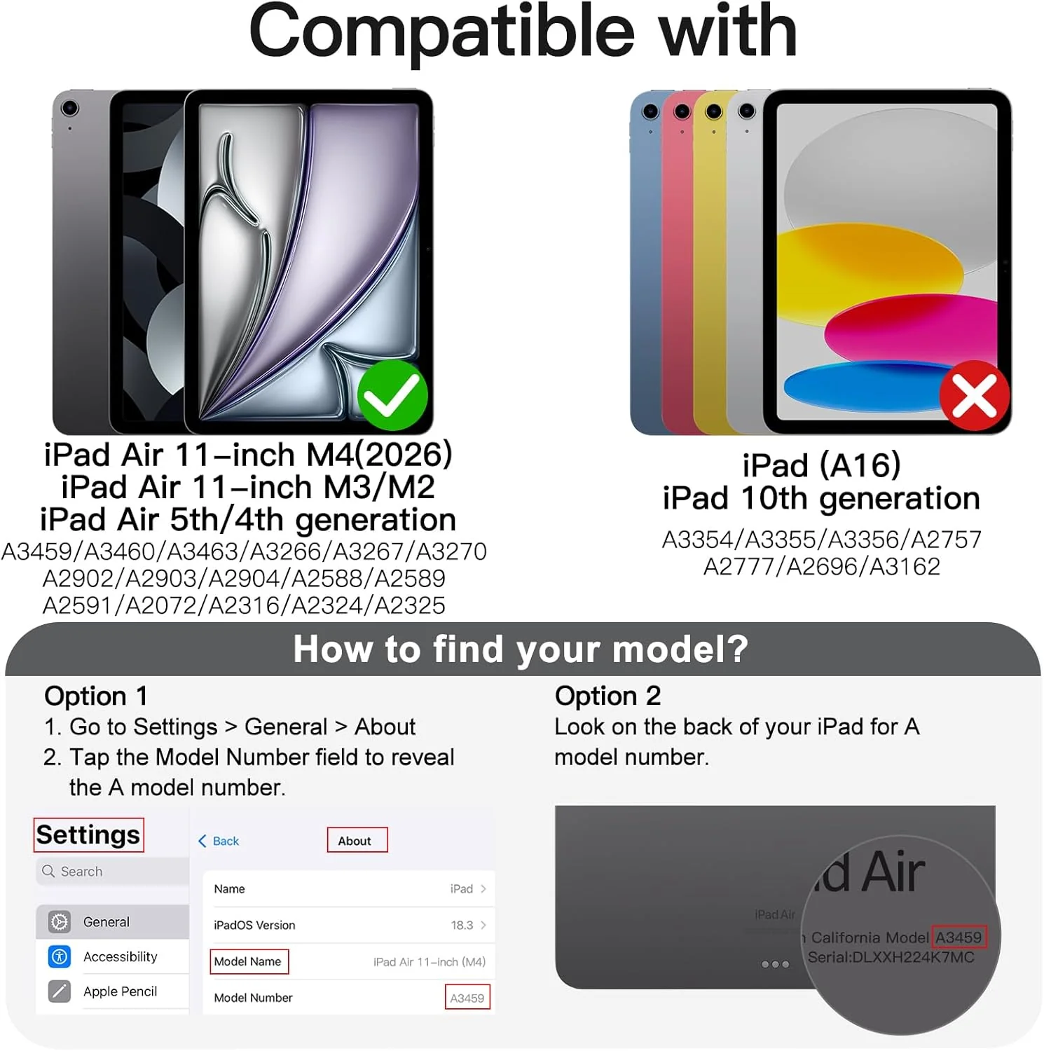 JETech Case Cases for iPad Air 11-Inch M4/M3/M2 (2026/2025/2024), 5/4 - Image 2