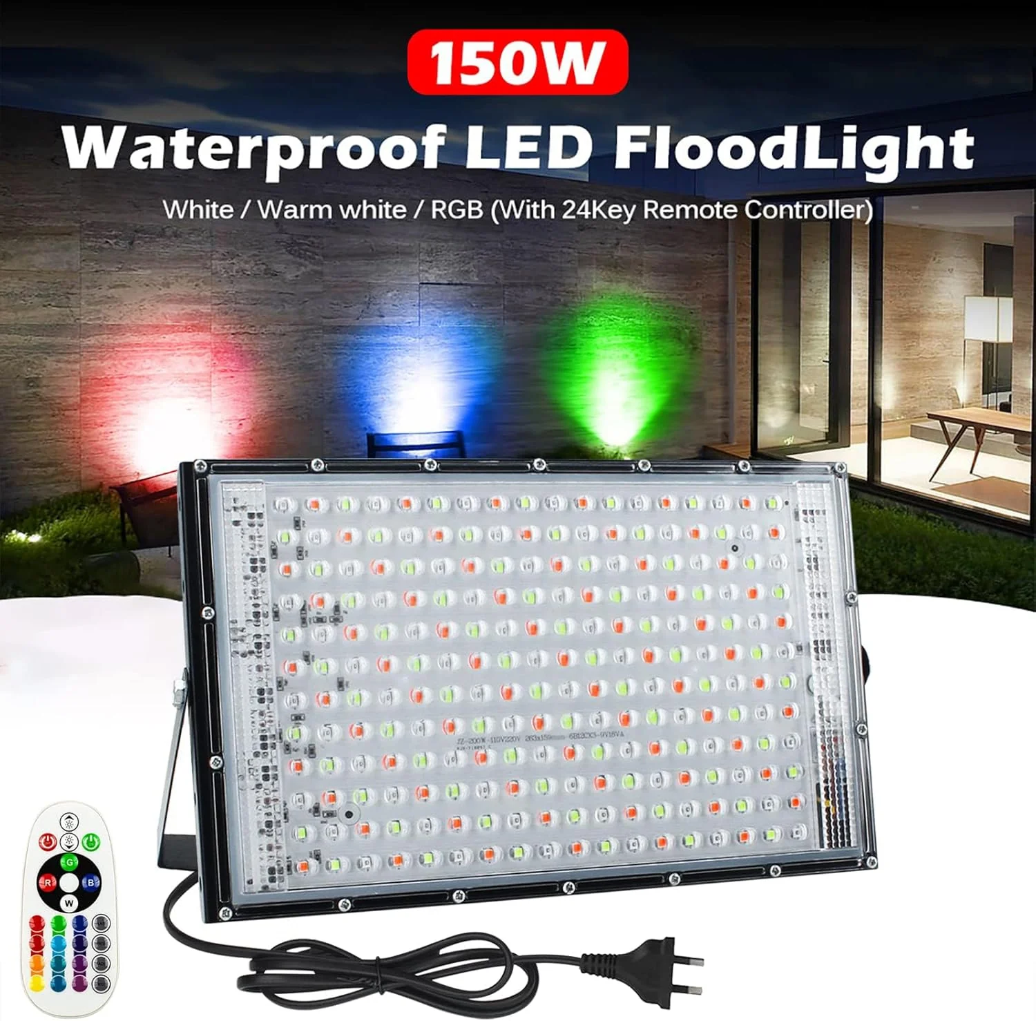150W Smart RGB Flood Light Stage Lighting Lamps with Remote NEW - Image 2