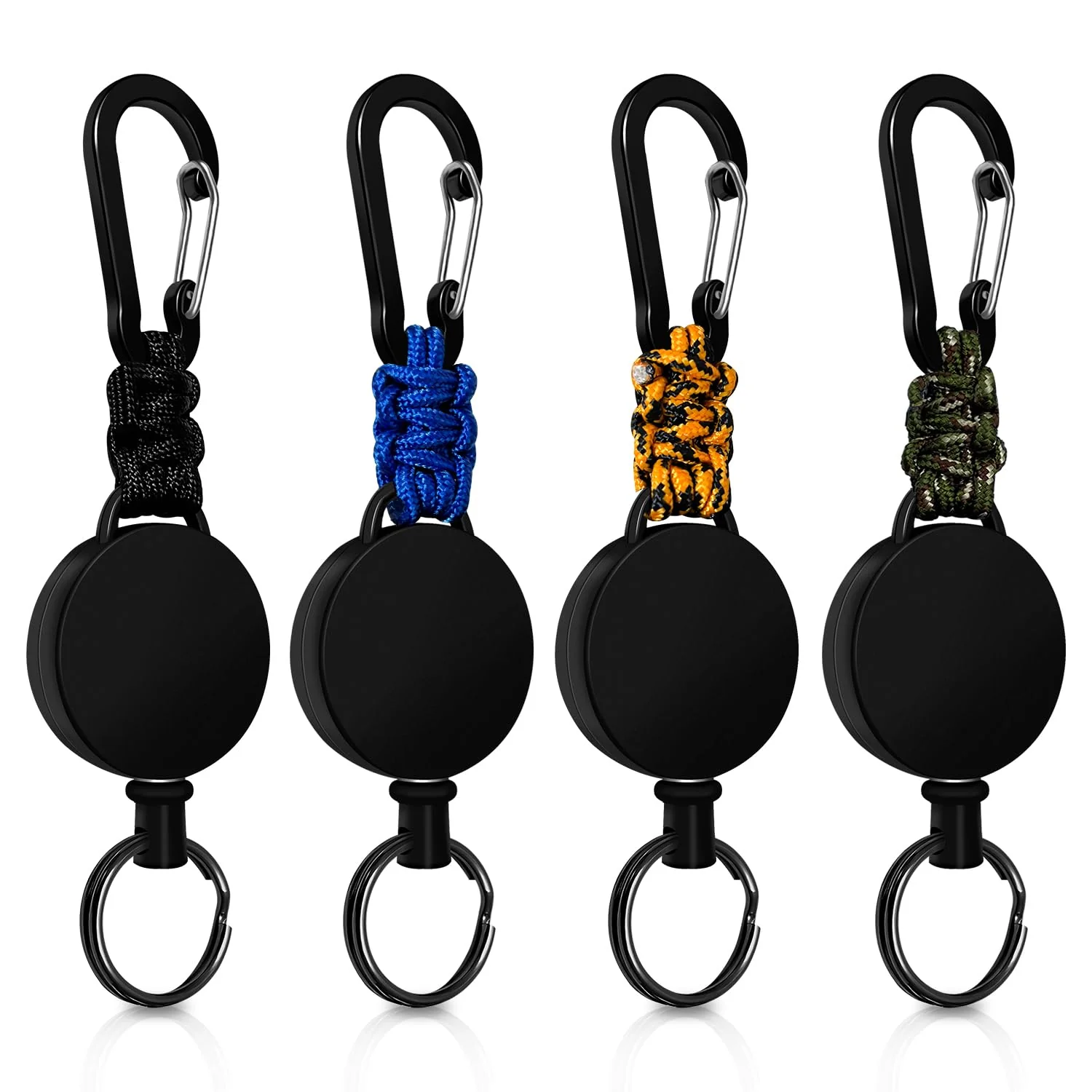 Multi-Color Retractable Badge Holders with Durable Carabiner Clip NEW