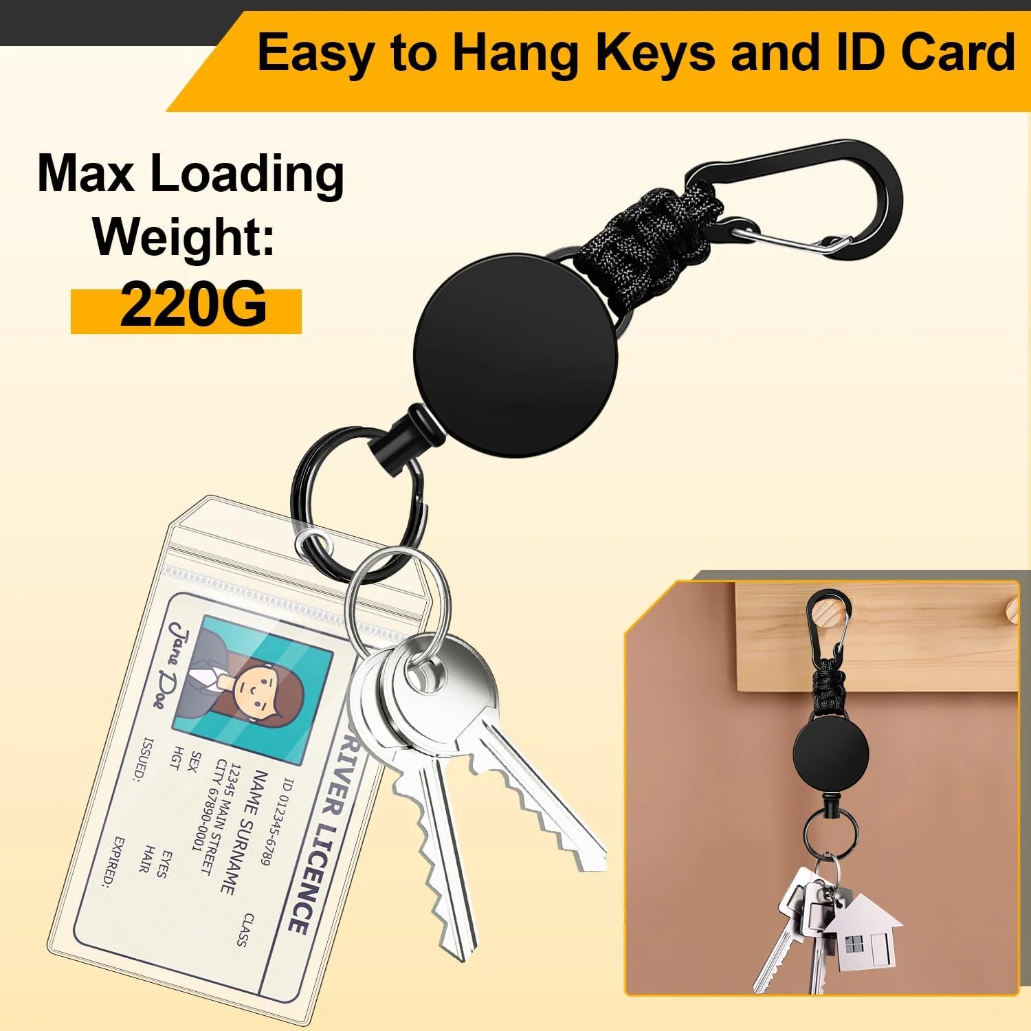 Multi-Color Retractable Badge Holders with Durable Carabiner Clip NEW - Image 6
