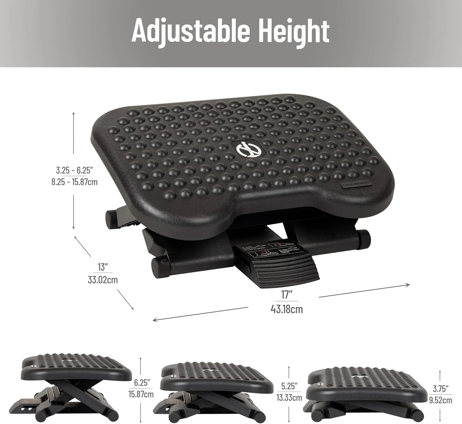 Mind Reader Footrests Adjustable Height Ergonomic Foot Rest for Home & NEW - Image 4