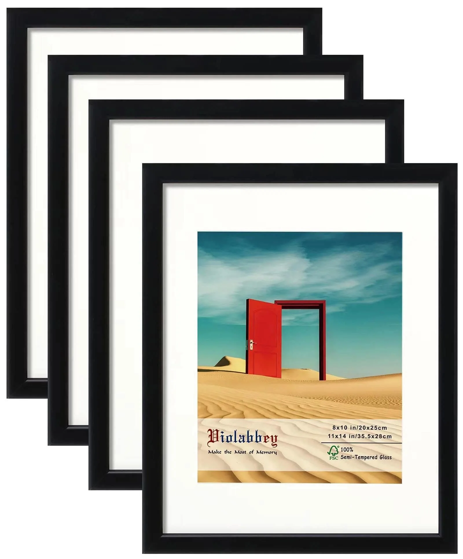 VIOLABBEY Black Wall & Tabletop Frames 11x14 Wall & Tabletop Picture Frames NEW