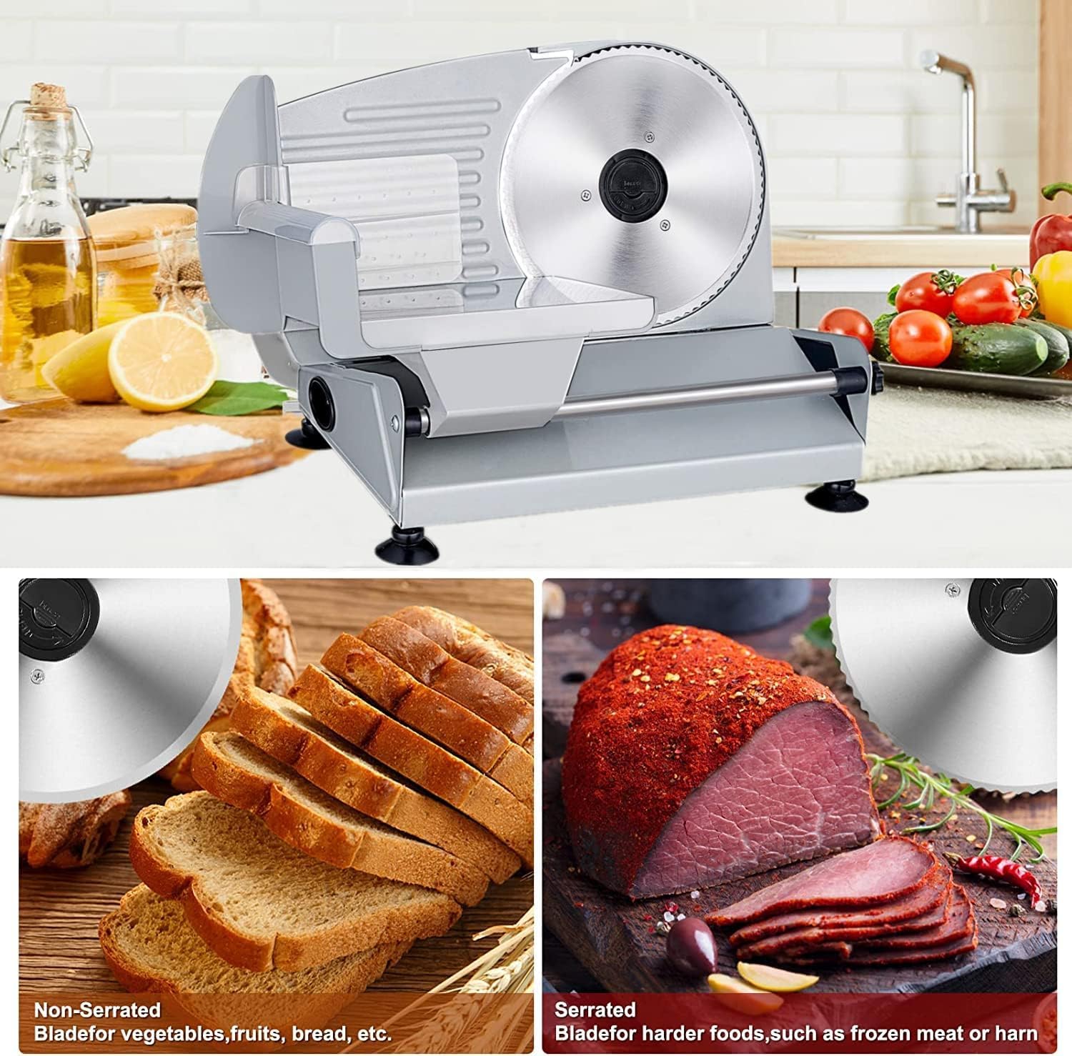 Adando Electric Small Kitchen Appliances Meat Slicer Machine Deli Food DEMO - Image 2