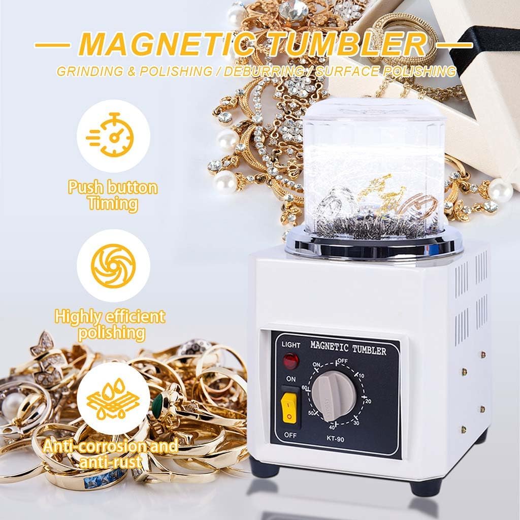 Magnetic Tumbler Polisher Jewelry Polishing Machine for Polishers Plastic NEW - Image 2
