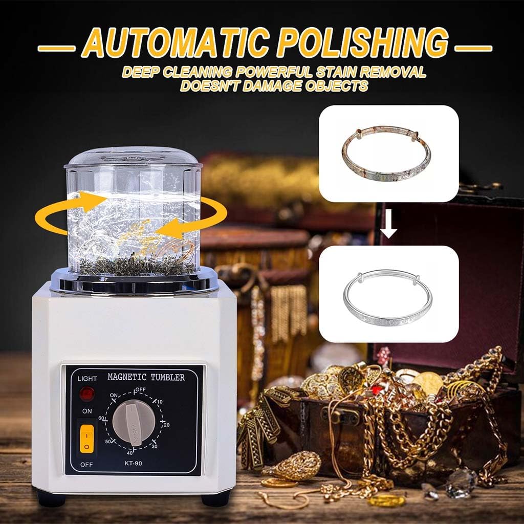 Magnetic Tumbler Polisher Jewelry Polishing Machine for Polishers Plastic NEW - Image 3
