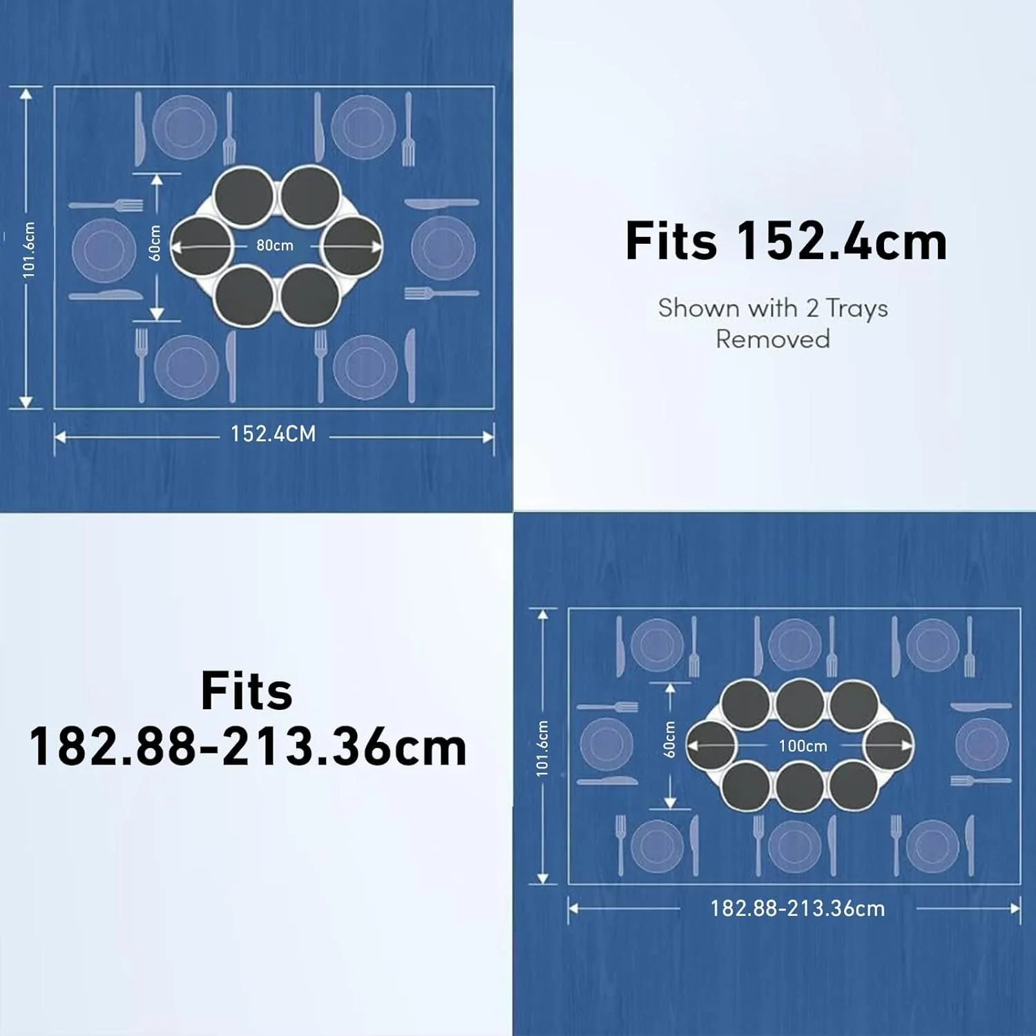 Kisfam Expandable Serving Trays, Dishes & Platters Lazy Susan Turntable DEMO - Image 4