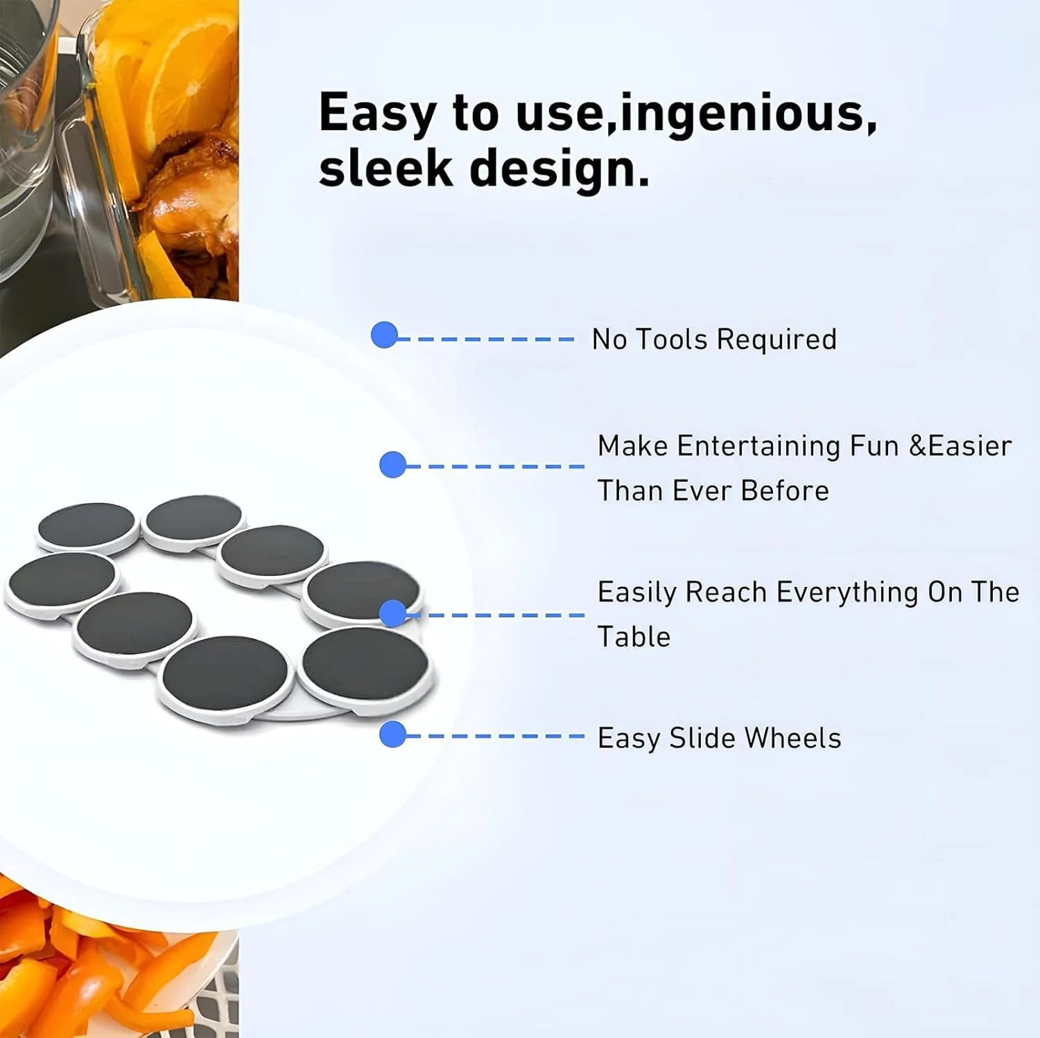 Kisfam Expandable Serving Trays, Dishes & Platters Lazy Susan Turntable DEMO - Image 5