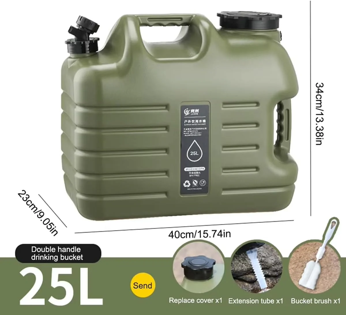 25L Water Container for Outdoor Camping & Hiking Flasks NEW - Image 2