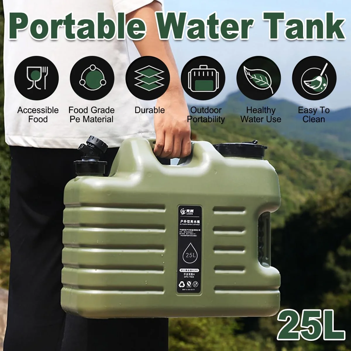 25L Water Container for Outdoor Camping & Hiking Flasks NEW - Image 3