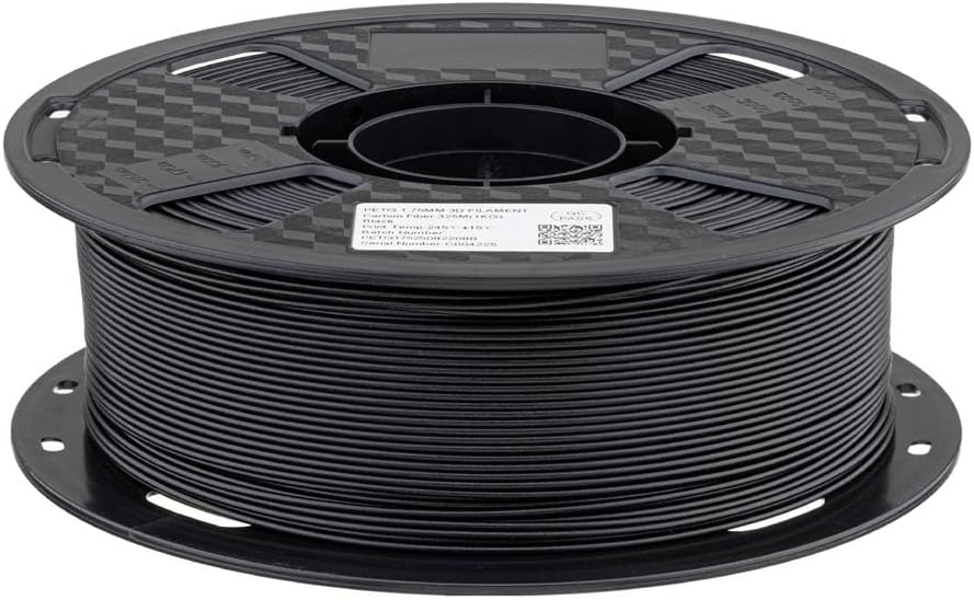 CC3D Carbon Fiber PETG 3D Printer Filament, Black, 1.75mm, 1KG Spool NEW - Image 2