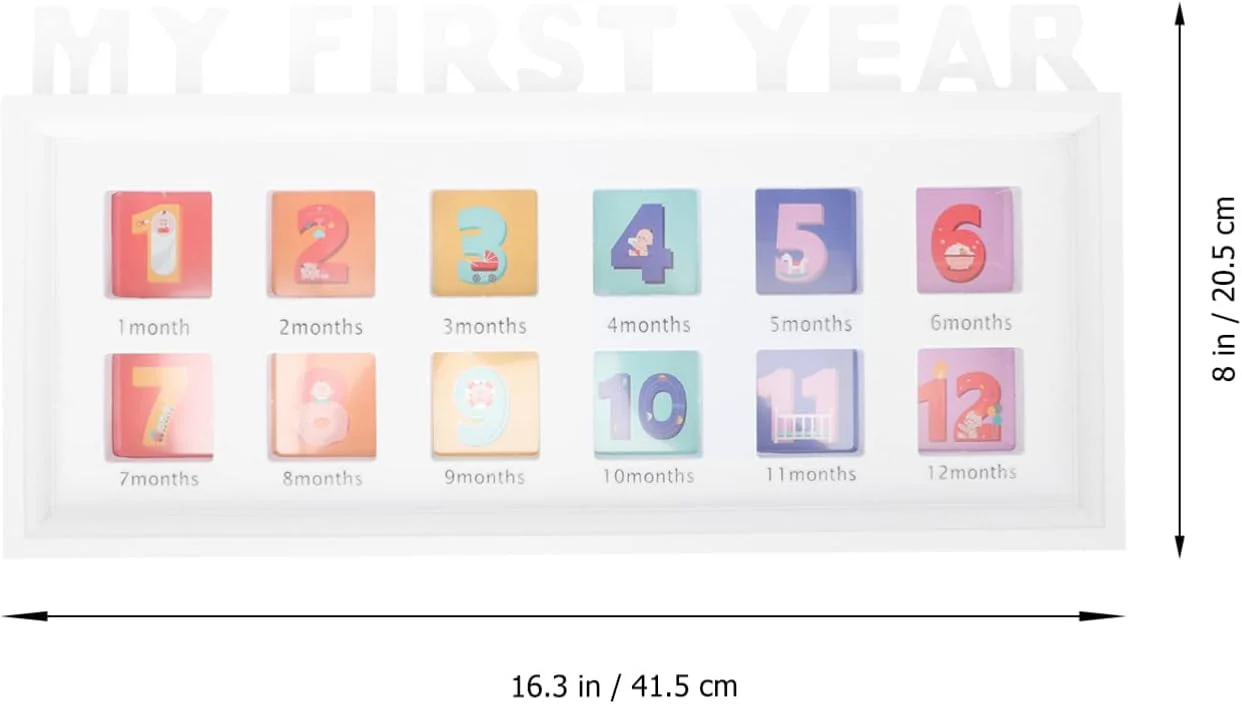 Kisangel Baby Growth Photo Frame Infant First Year Picture White NEW - Image 4