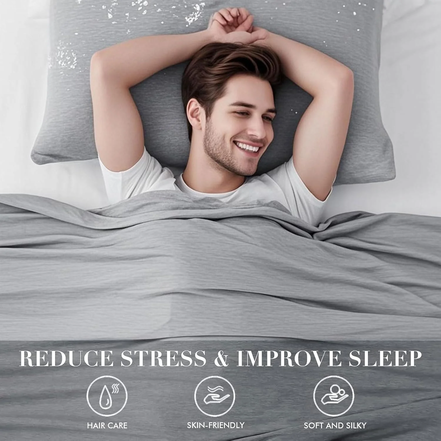 Croch Cooling Fiber Blanket for Hot Sleepers, Grey 150x200cm Twin Throw NEW - Image 7