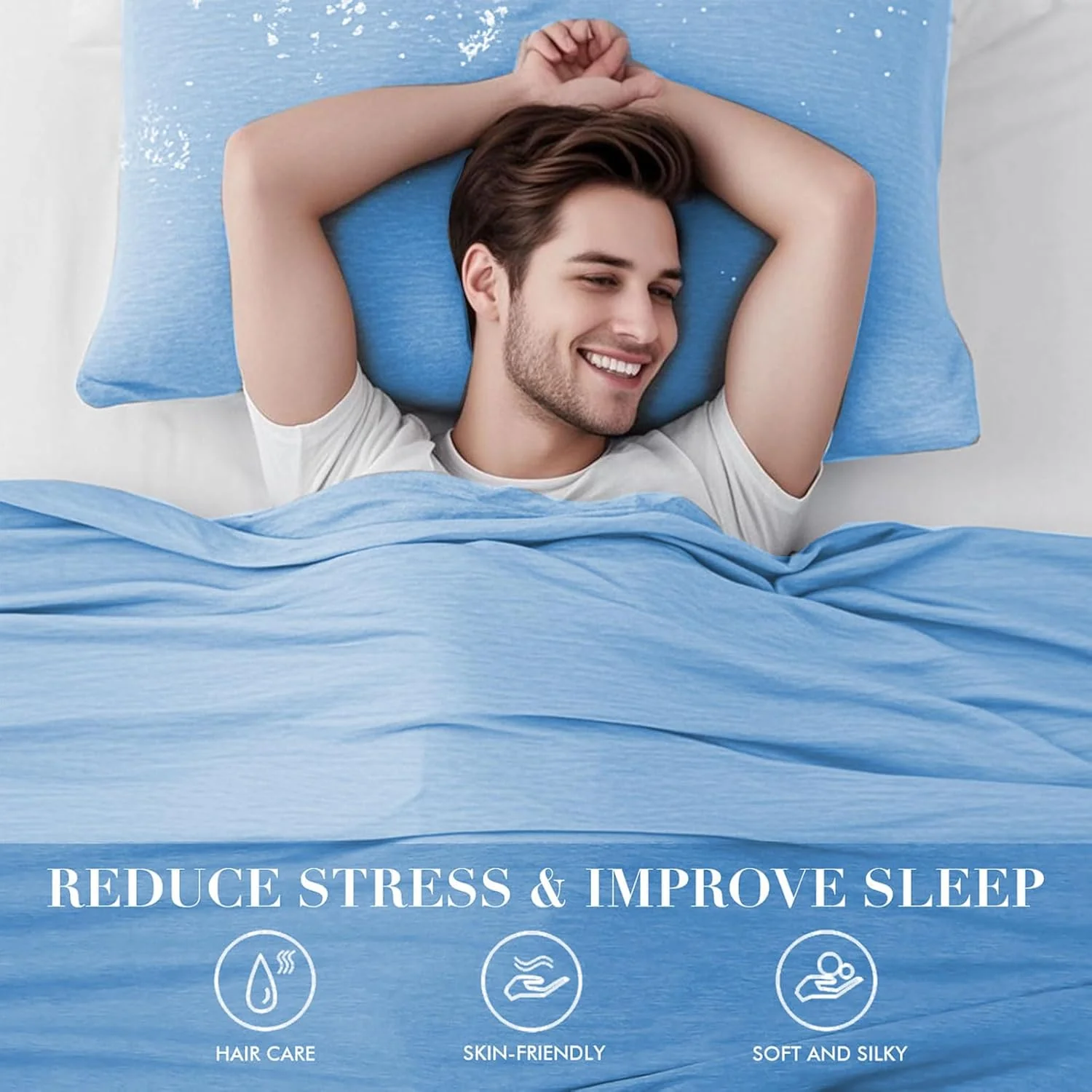 Croch Cooling Fiber Blanket for Hot Sleepers, Blue, 150x200cm Twin Size NEW - Image 3