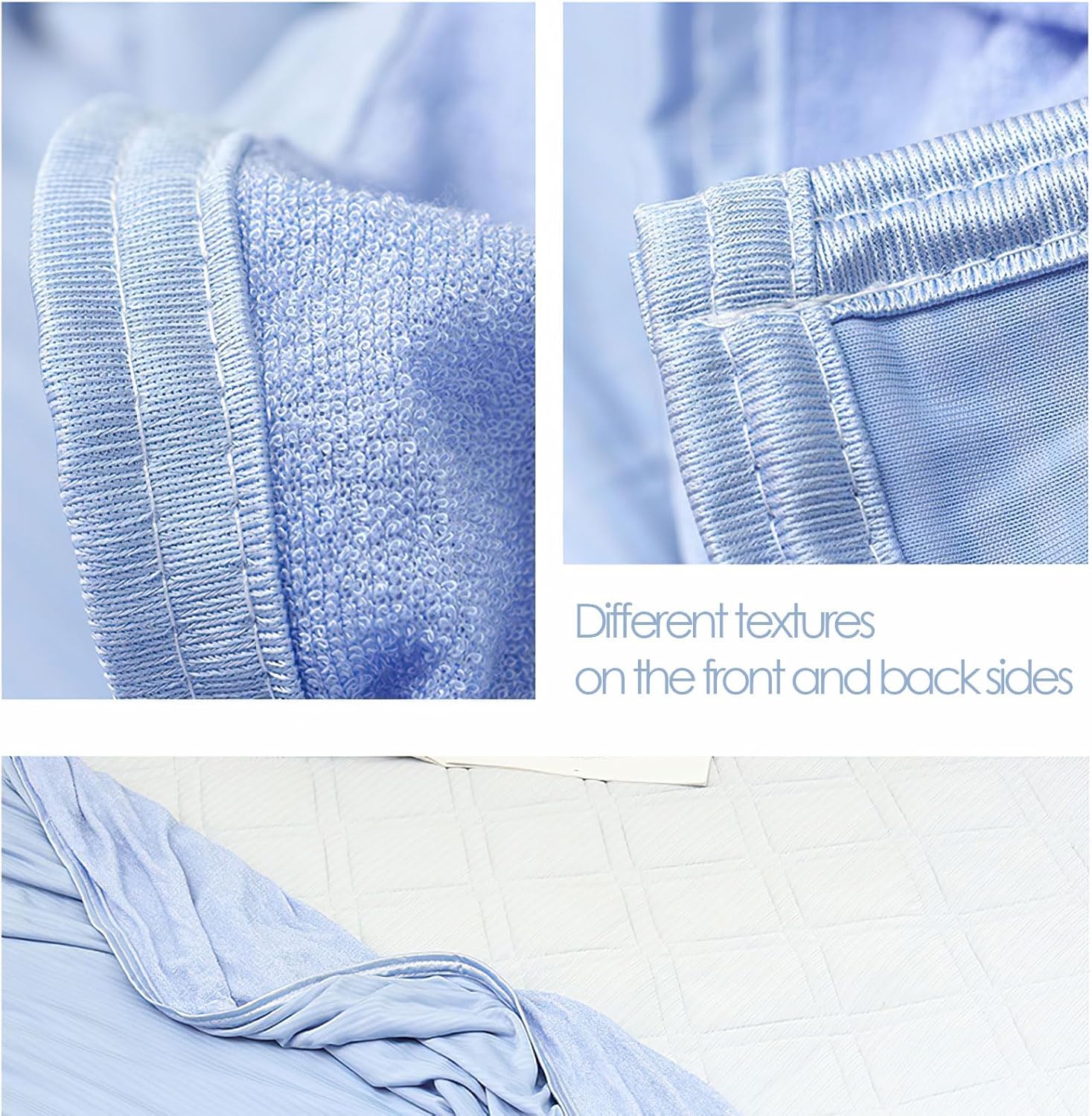 Croch Cooling Fiber Blanket for Hot Sleepers, Blue, 150x200cm Twin Size NEW - Image 5