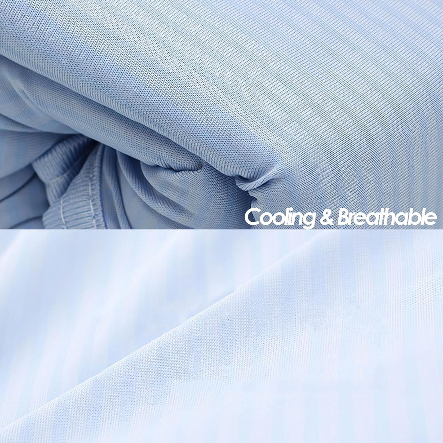 Croch Cooling Fiber Blanket for Hot Sleepers, Blue, 150x200cm Twin Size NEW - Image 6
