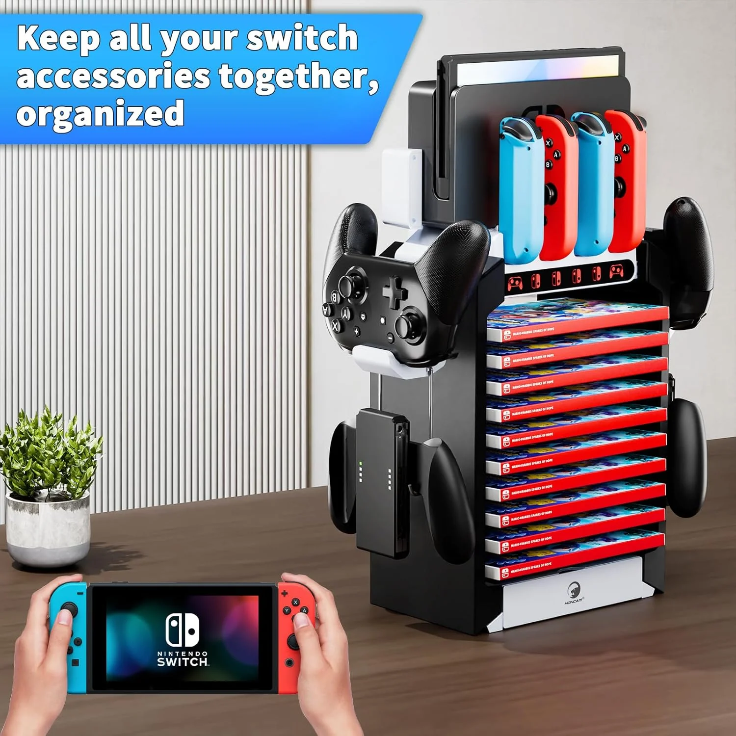 HONCAM Multifunctional Charging Station Organizer with Controller Storage NEW - Image 2