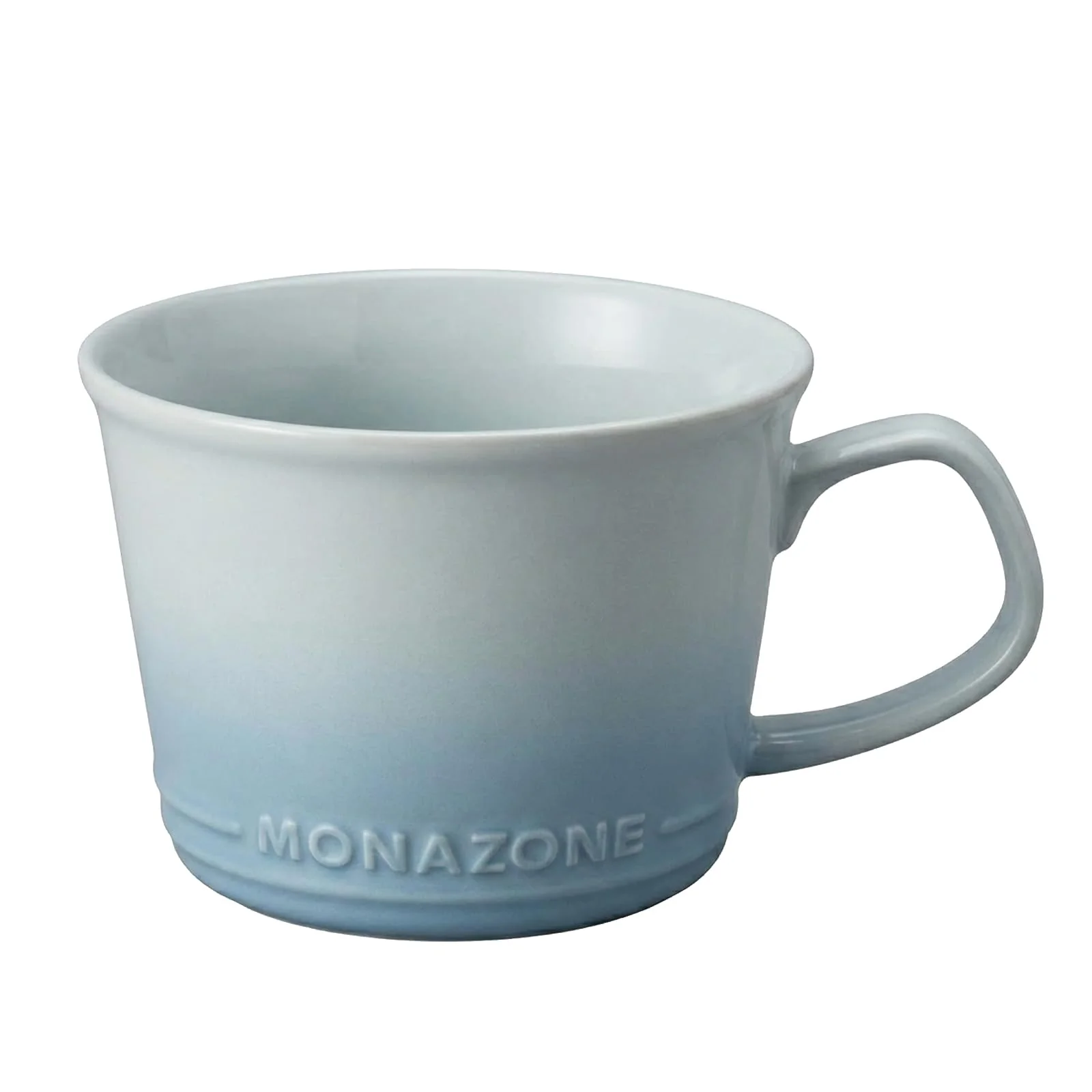 TREEWOO Large Ceramic Coffee Mug, 16.9 Oz Gradient Blue Durable Everyday Cup NEW