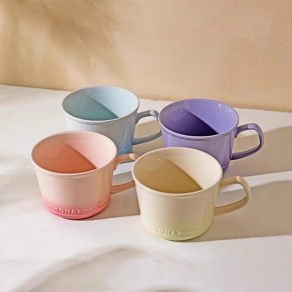 TREEWOO Large Ceramic Coffee Mug, 16.9 Oz Gradient Blue Durable Everyday Cup NEW - Image 4
