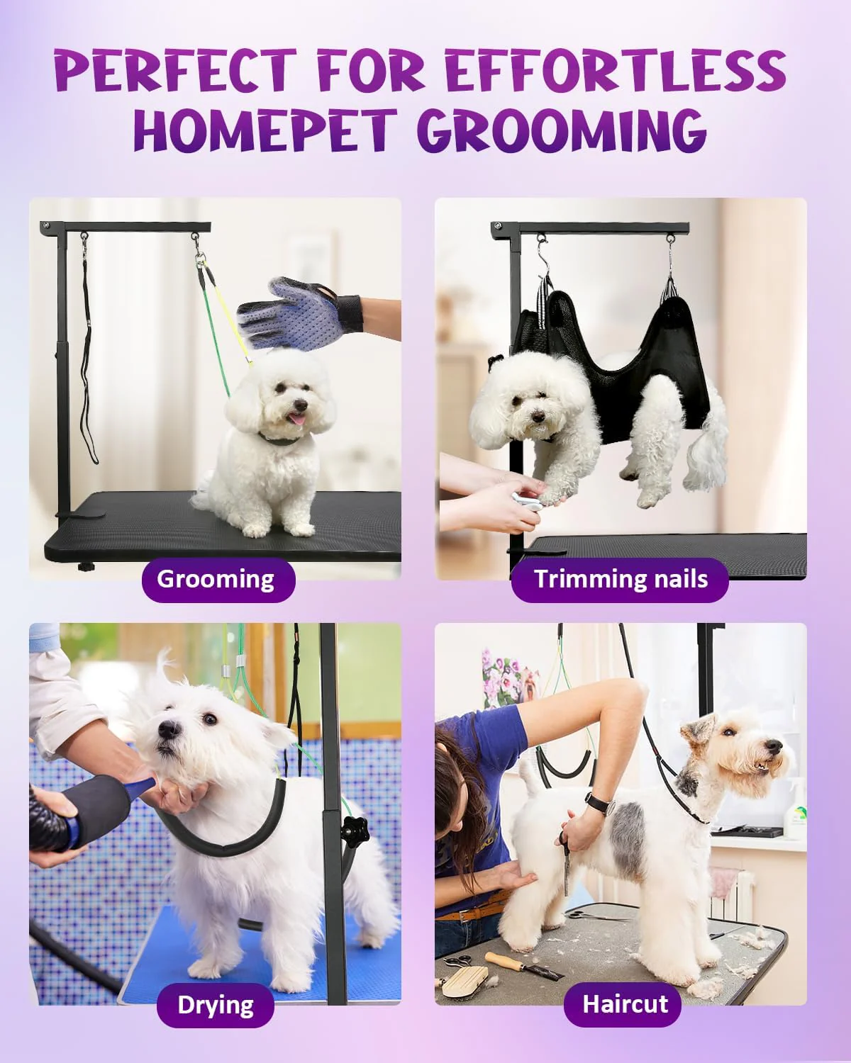 Breeze Touch 35 Inch H Dog Grooming Table Arm with Clamp and Post Black NEW - Image 7