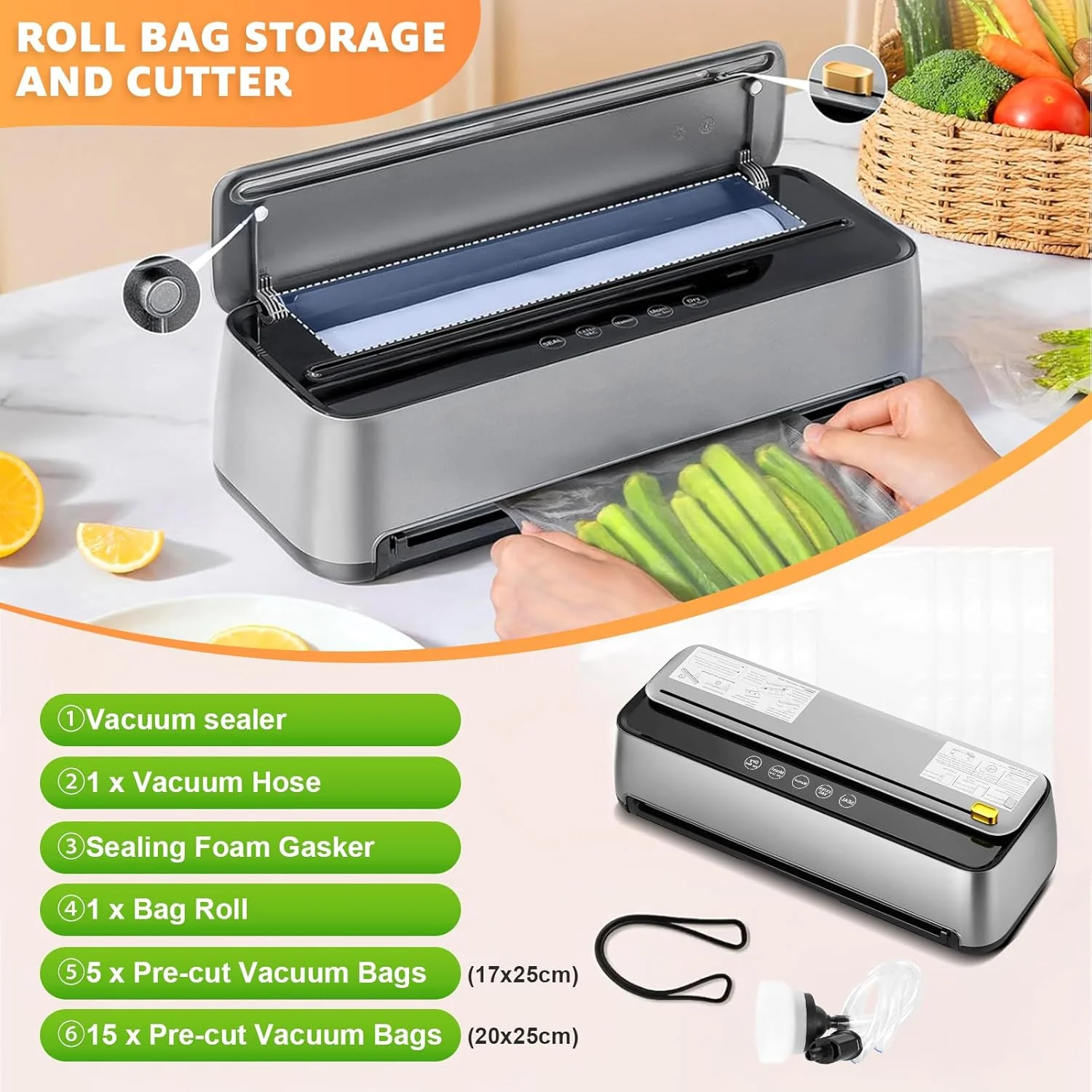 Intellihome Automatic Food Vacuum Sealer Machine Powerful 100KPA Suction DEMO - Image 8