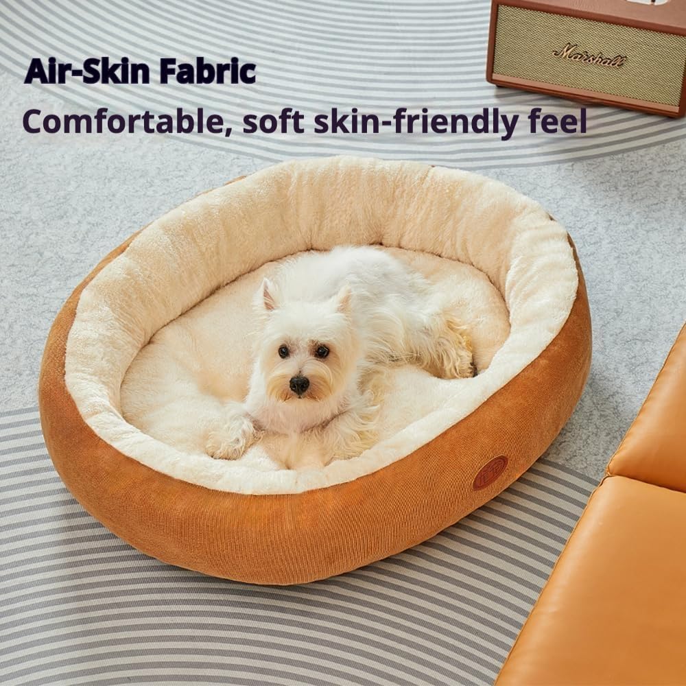 ZLOTOTEC Fluffy Faux Fur Pet Bed for Cats & Small Dogs, Brown X-Large Size NEW - Image 7