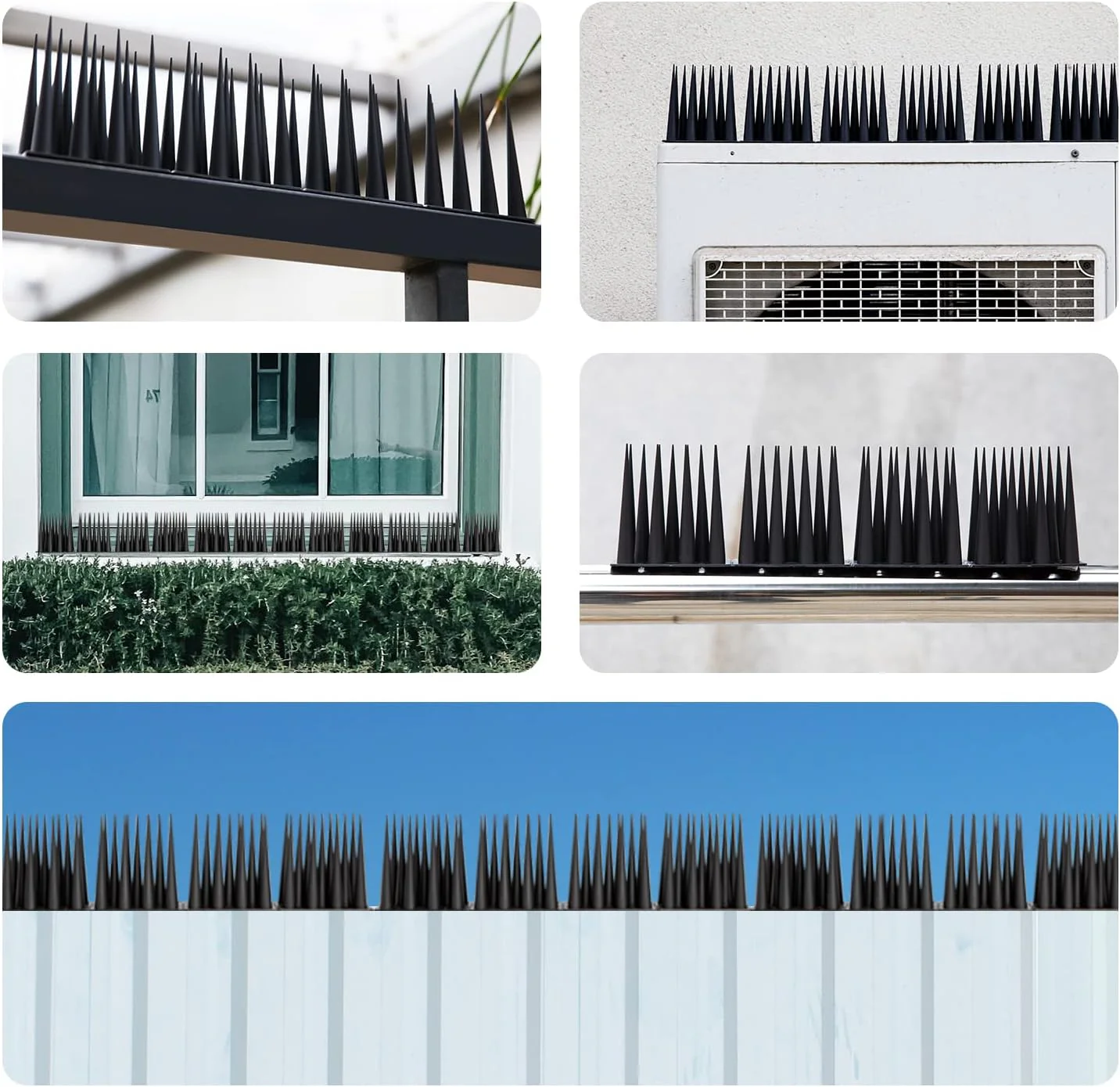OFFO Black Bird Spikes to Deter Pigeons, Sparrows & Other Pests 10Pack NEW - Image 7