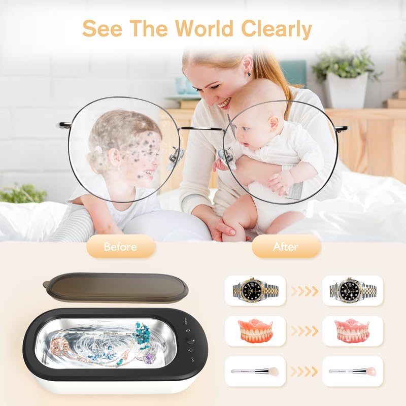 Bubbacare Ultrasonic Jewelry Cleaner Green Professional 45kHz Sonic Cleaning NEW - Image 3