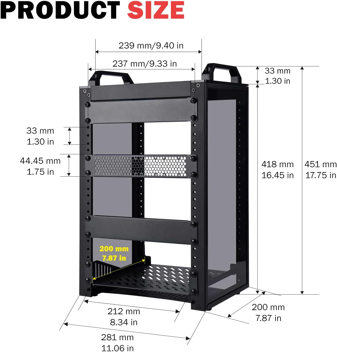 GeeekPi 8U Enclosures Server Cabinet Rack for Network Servers Audio NEW - Image 3