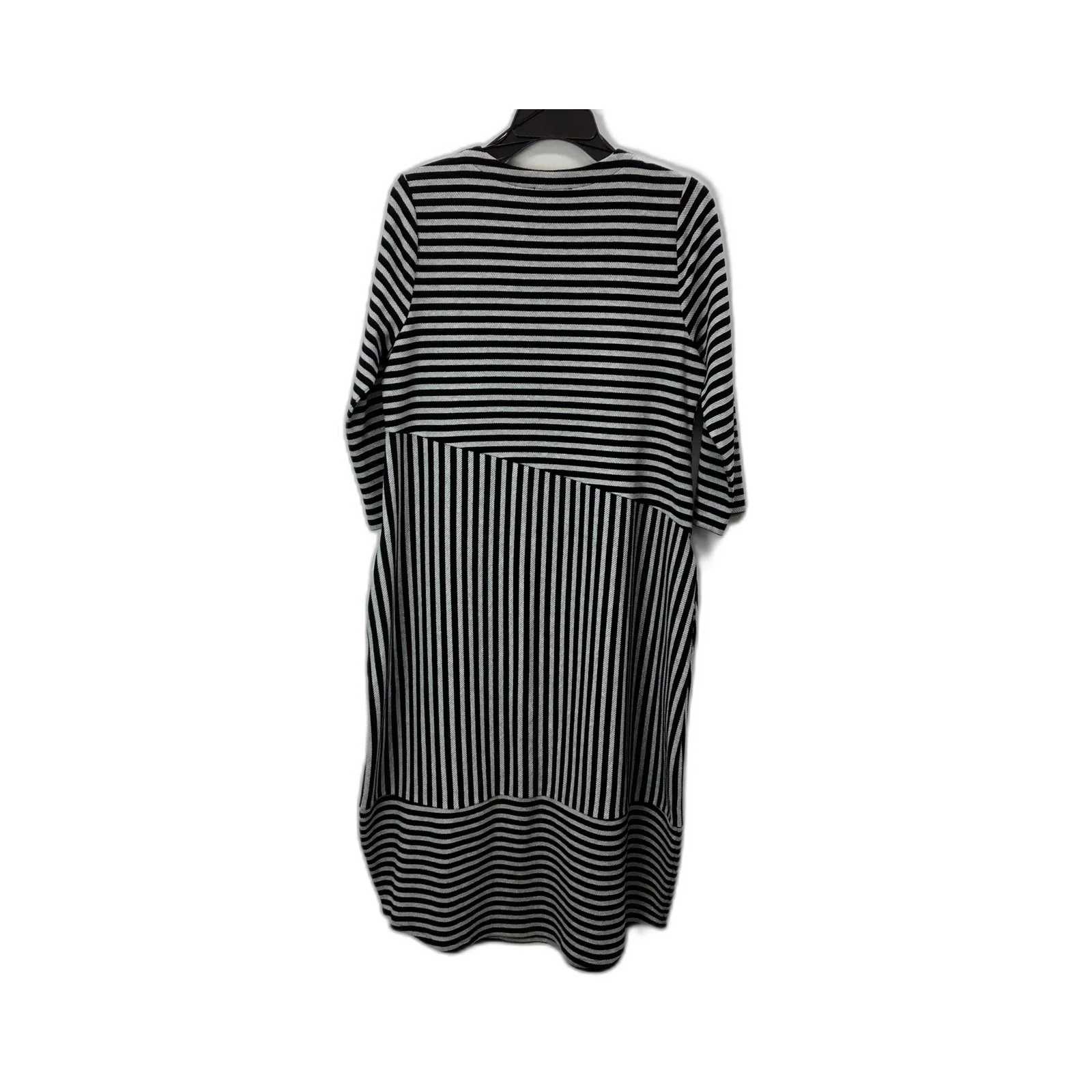 Regatta Womens Striped Long Sleeve Dress in Black and White, Size 10 NEW - Image 2