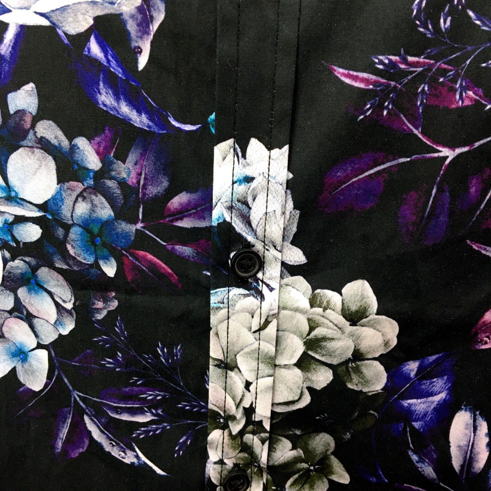 ASOS Design Mens Button-Down Shirt Floral Print Long Sleeve Cotton Size L NEW - Image 5