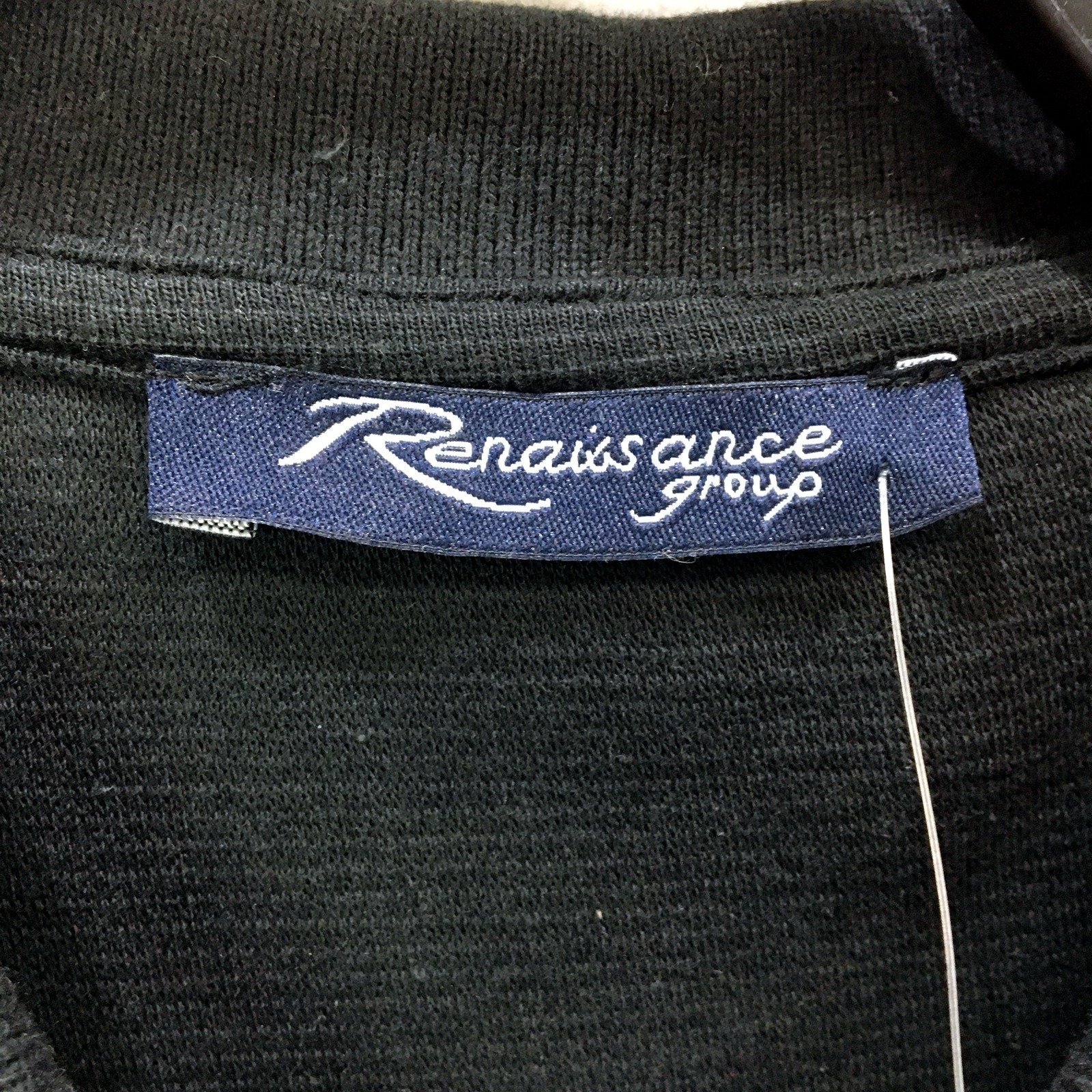 Renaissance Mens Short Sleeve Polo Shirt Jet Black Cotton Blend Size M NEW - Image 4