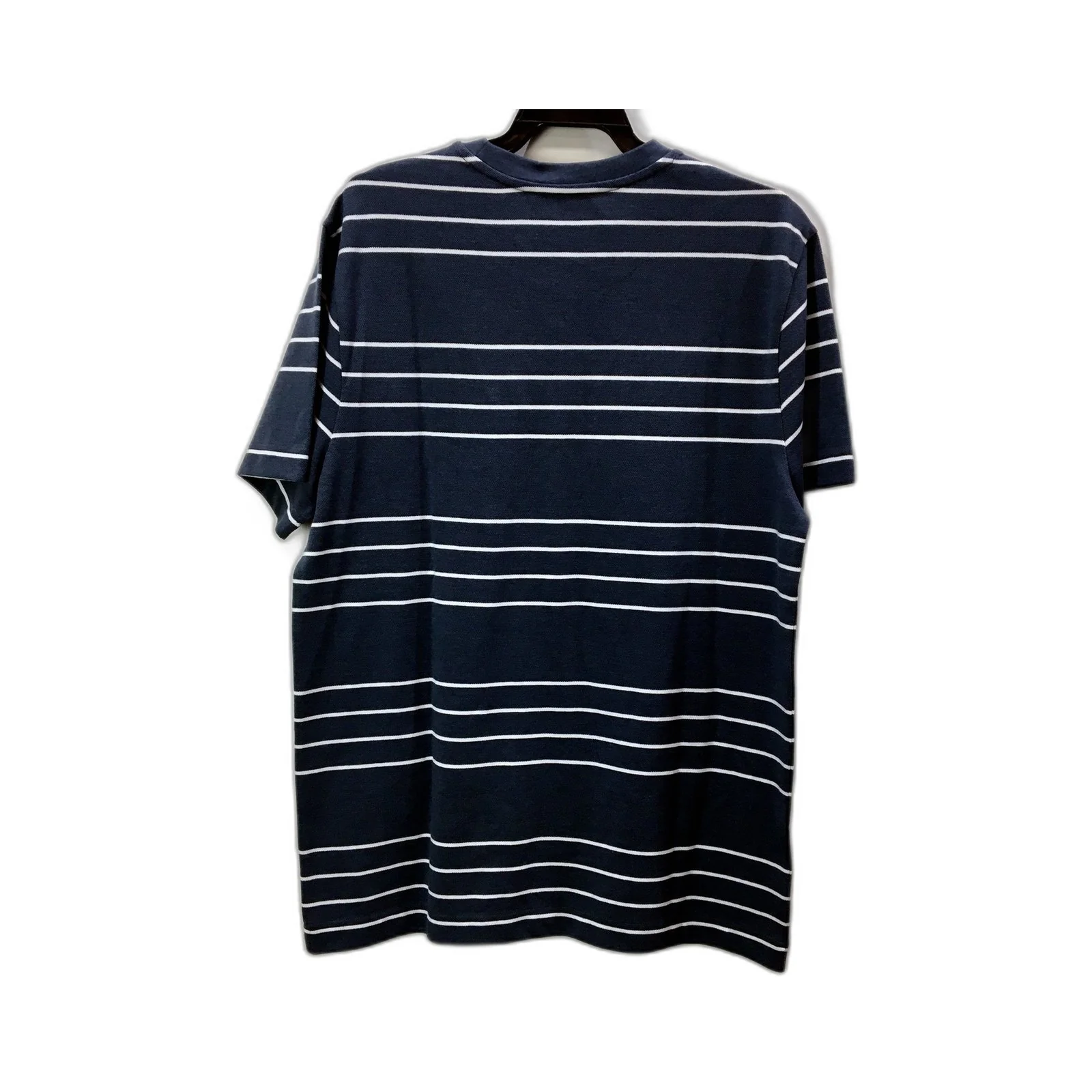 Renaissance Apparels Ltd. Mens Navy Blue and White Striped Short Sleeve NEW - Image 2