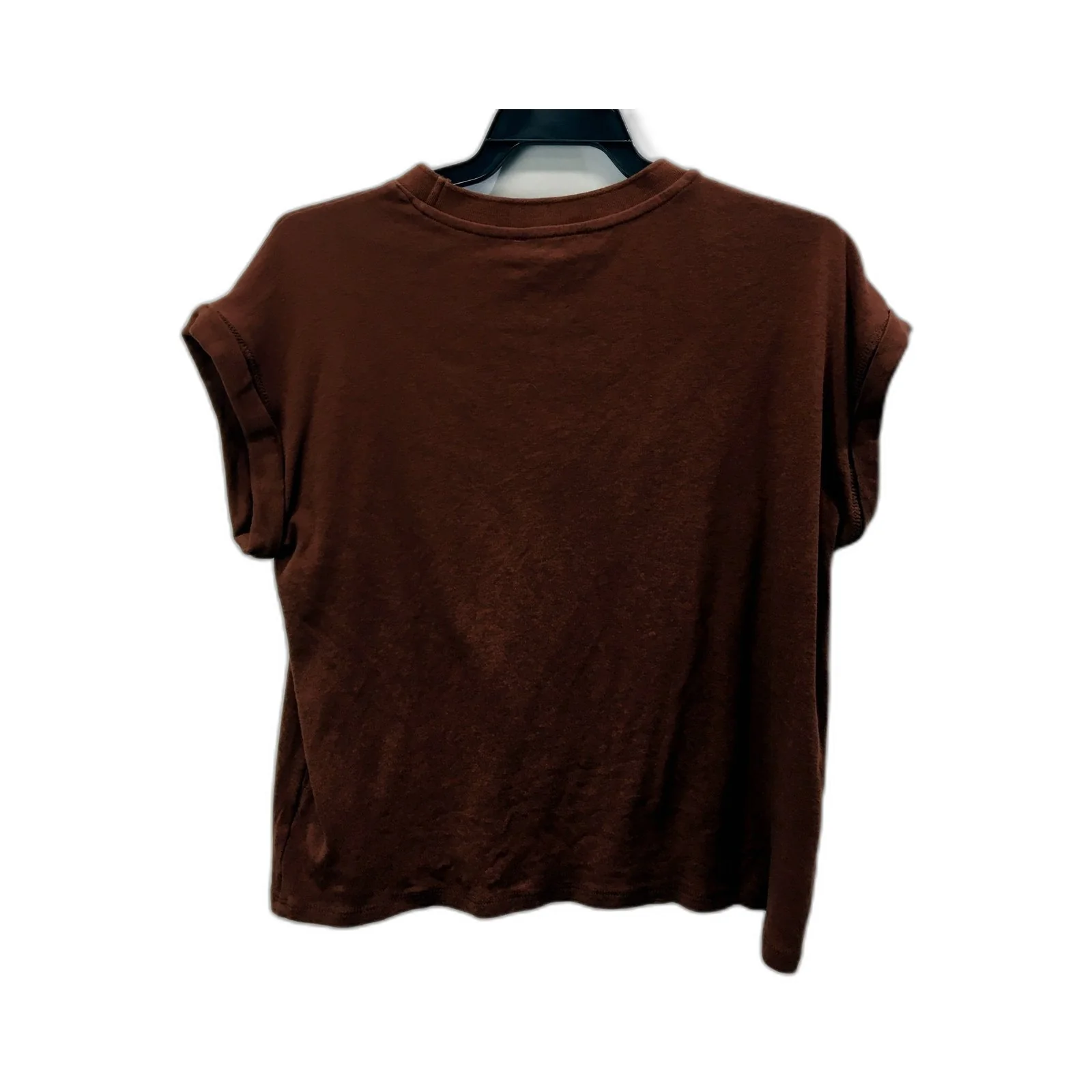 Dannii Minogue Womens Cropped T-Shirt Brown Comfortable Casual Size 10 - Image 2