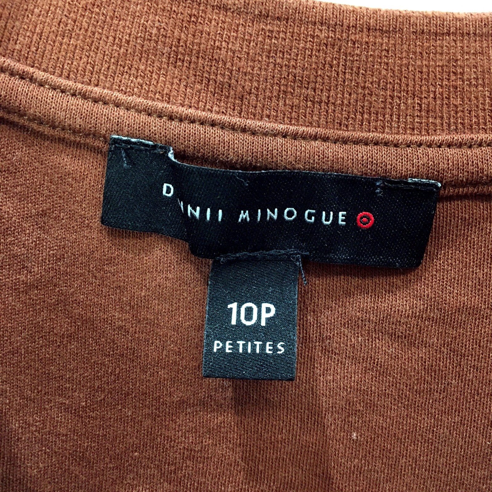 Dannii Minogue Womens Cropped T-Shirt Brown Comfortable Casual Size 10 - Image 3