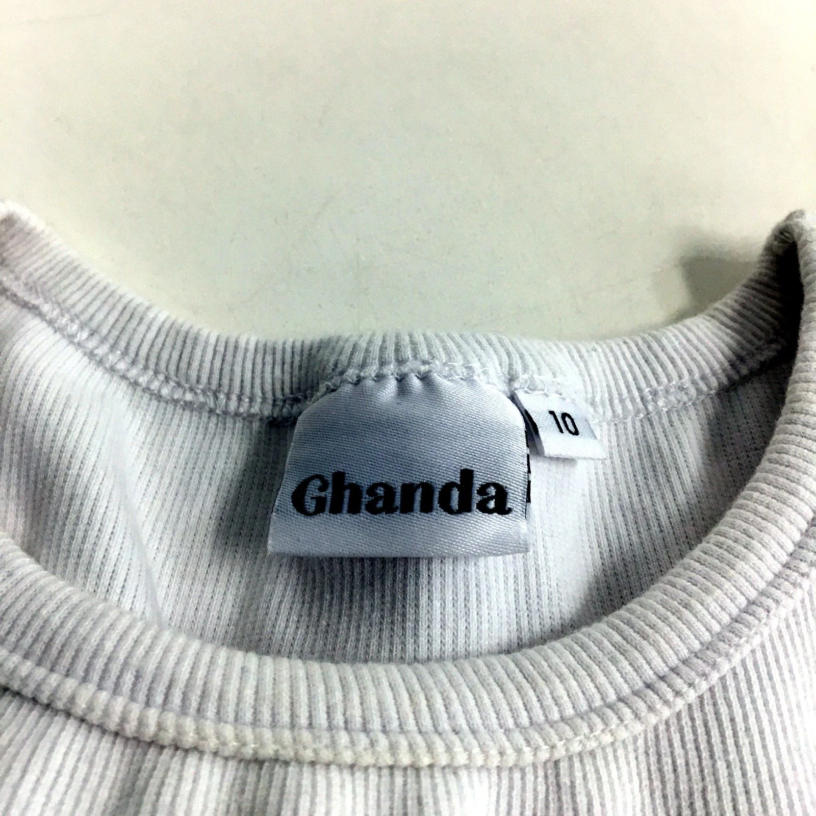Ghanda Womens Pullover Cropped Tank Top in White, Size 10 - Image 3