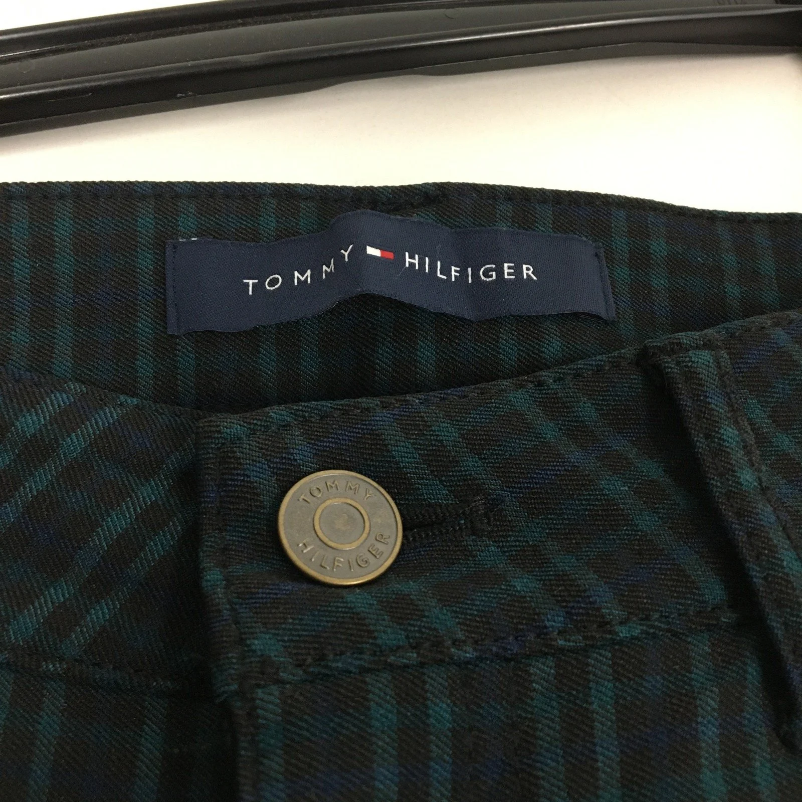 Tommy Hilfiger Women's Pinstripe Trousers Navy Blue Size 4 - Image 4
