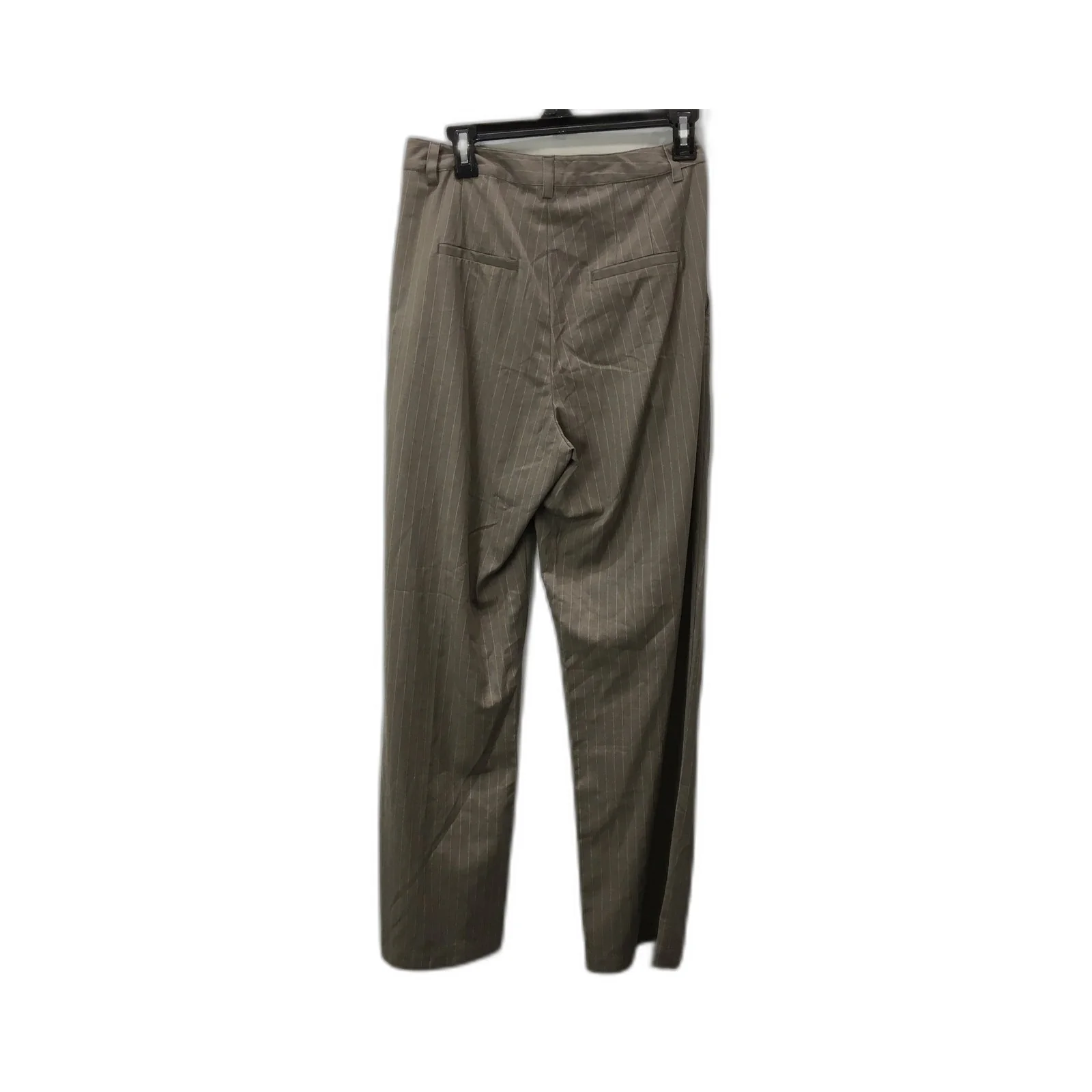 Stussy Pinstripe Dress Pants Relaxed Fit Tan/Beige Womens Size 10 - Image 2