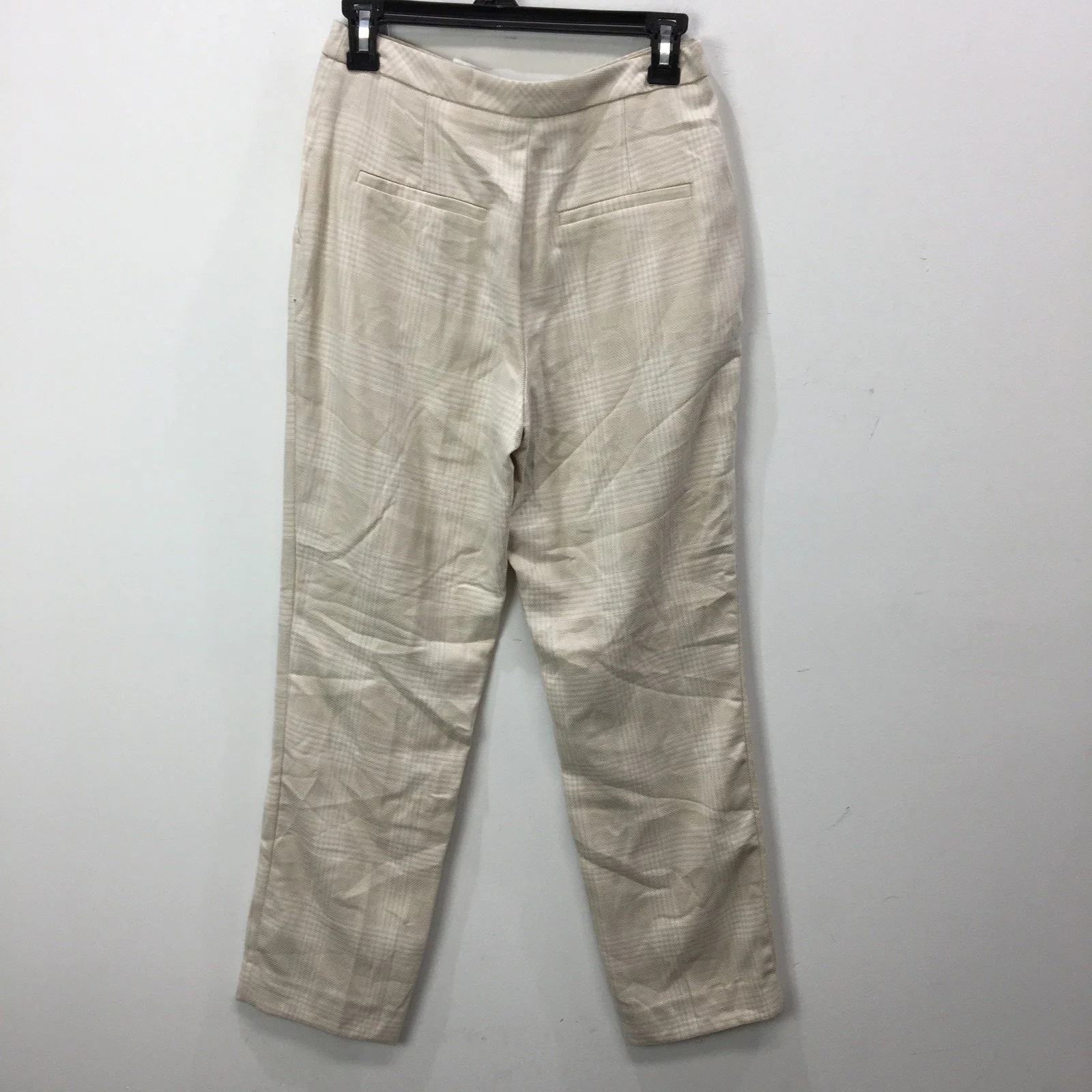 H & M Pleated Dress Pants Beige Women's Size 8 - Image 3