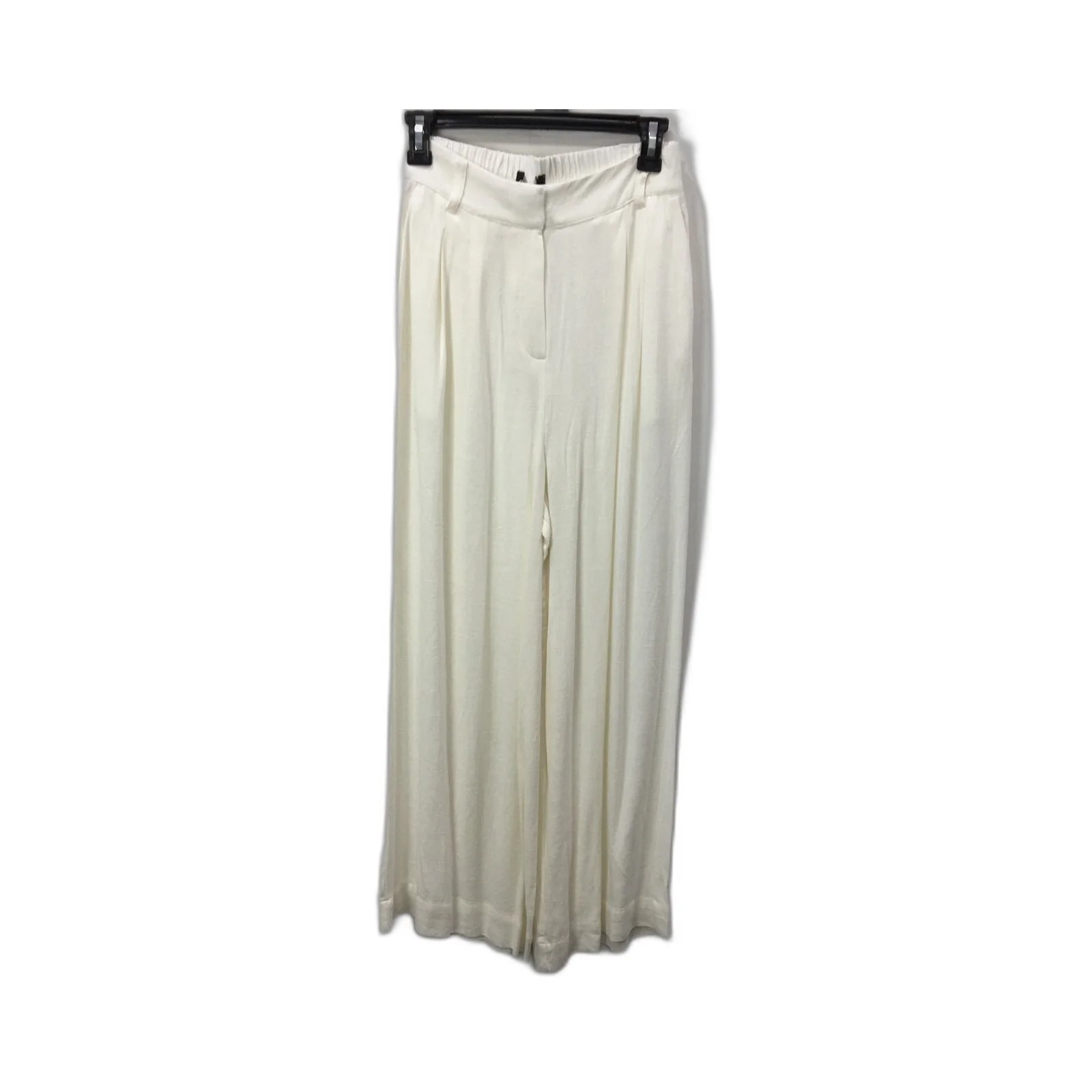 Dotti Wide Leg Linen Viscose Pants Elastic Waist Ivory Women's Size 14 NEW - Image 2